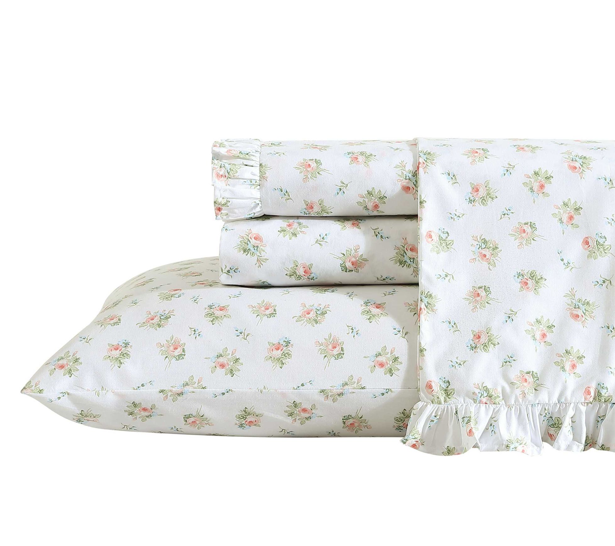 Laura Ashley Roseford Orange Floral Twin SheetSet
