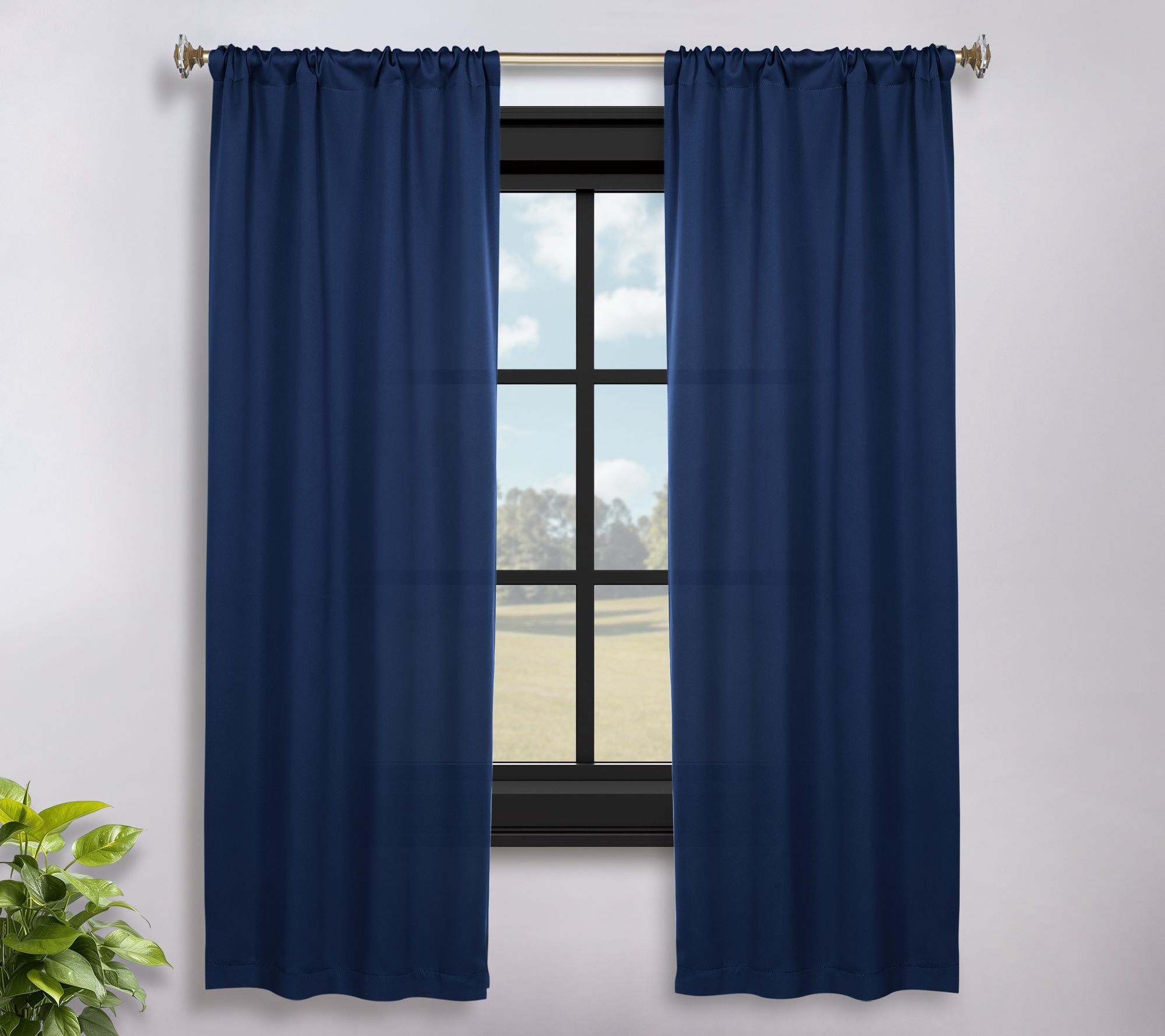 Superior Solid Room Darkening Curtains Set, 3672
