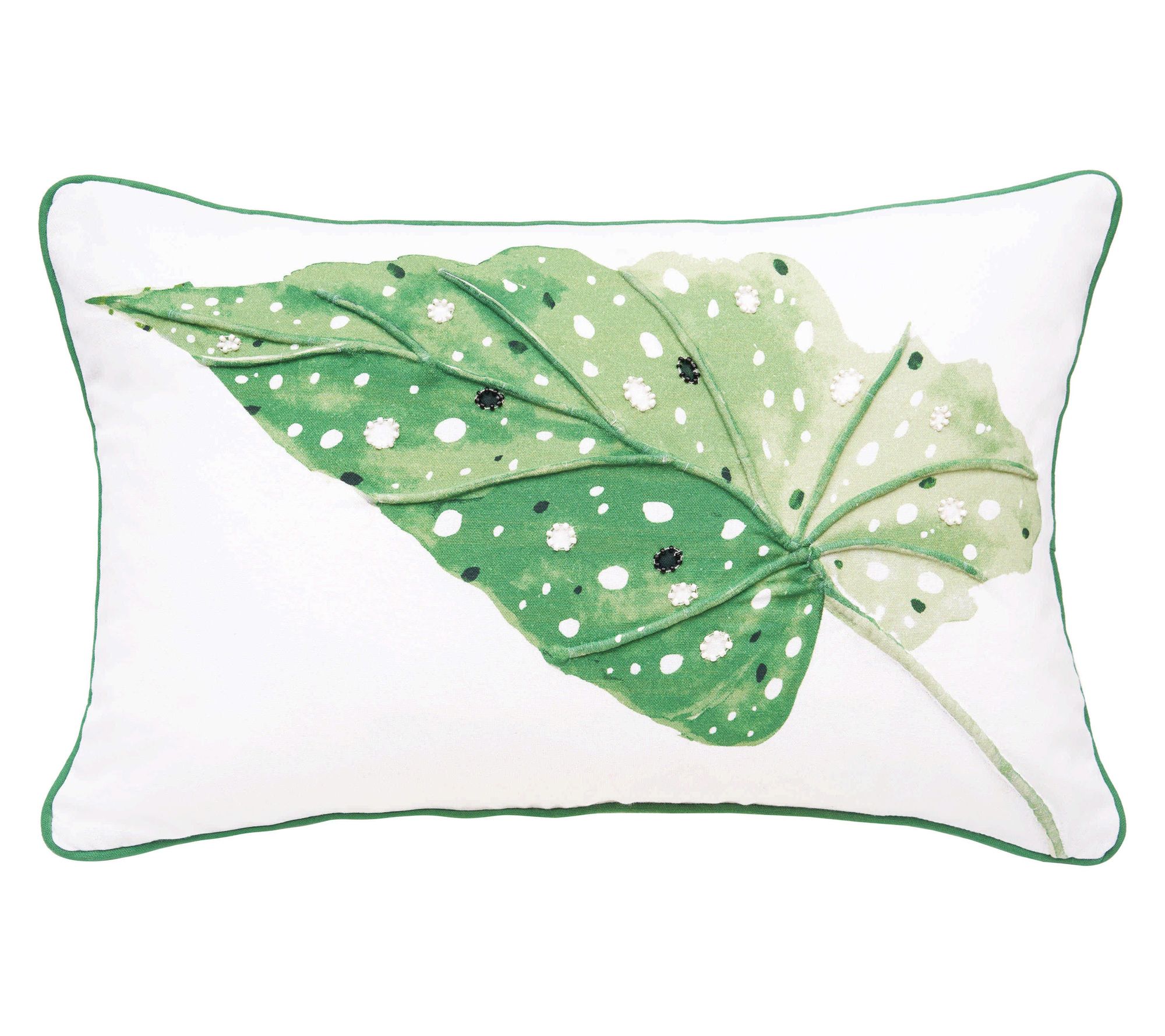 Begonia Leaf Throw Pillow by Valerie