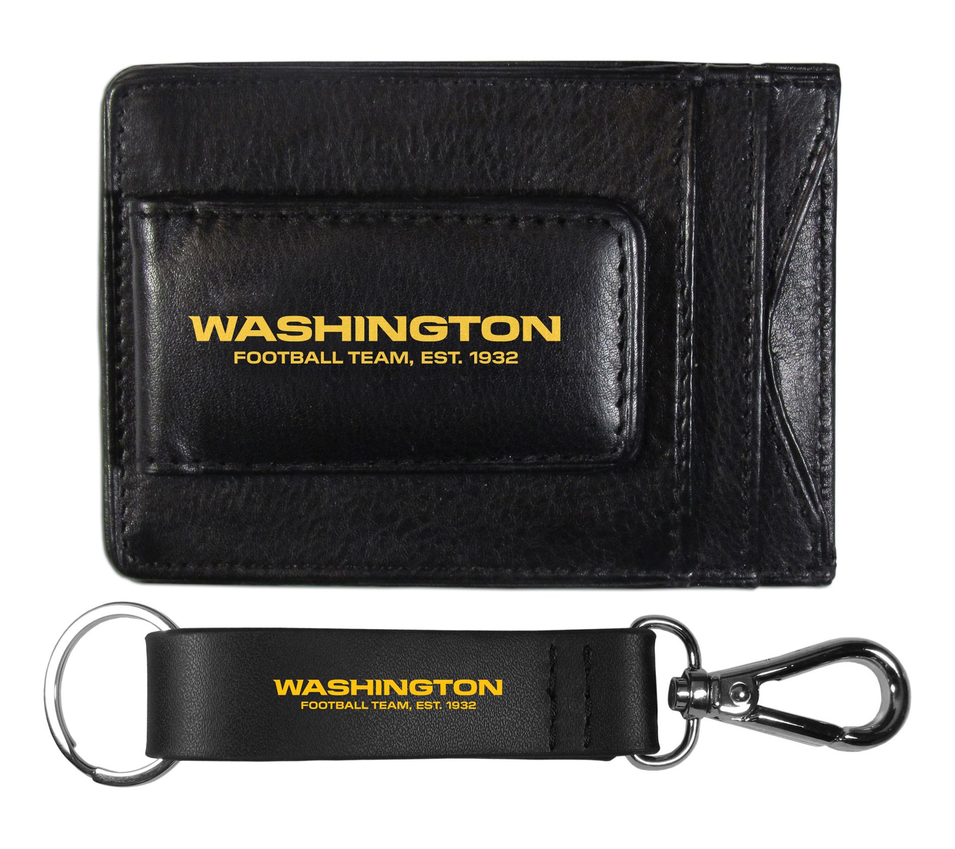 Siskiyou Sports NFL Leather Cash Cardholder & Strap Key Chain