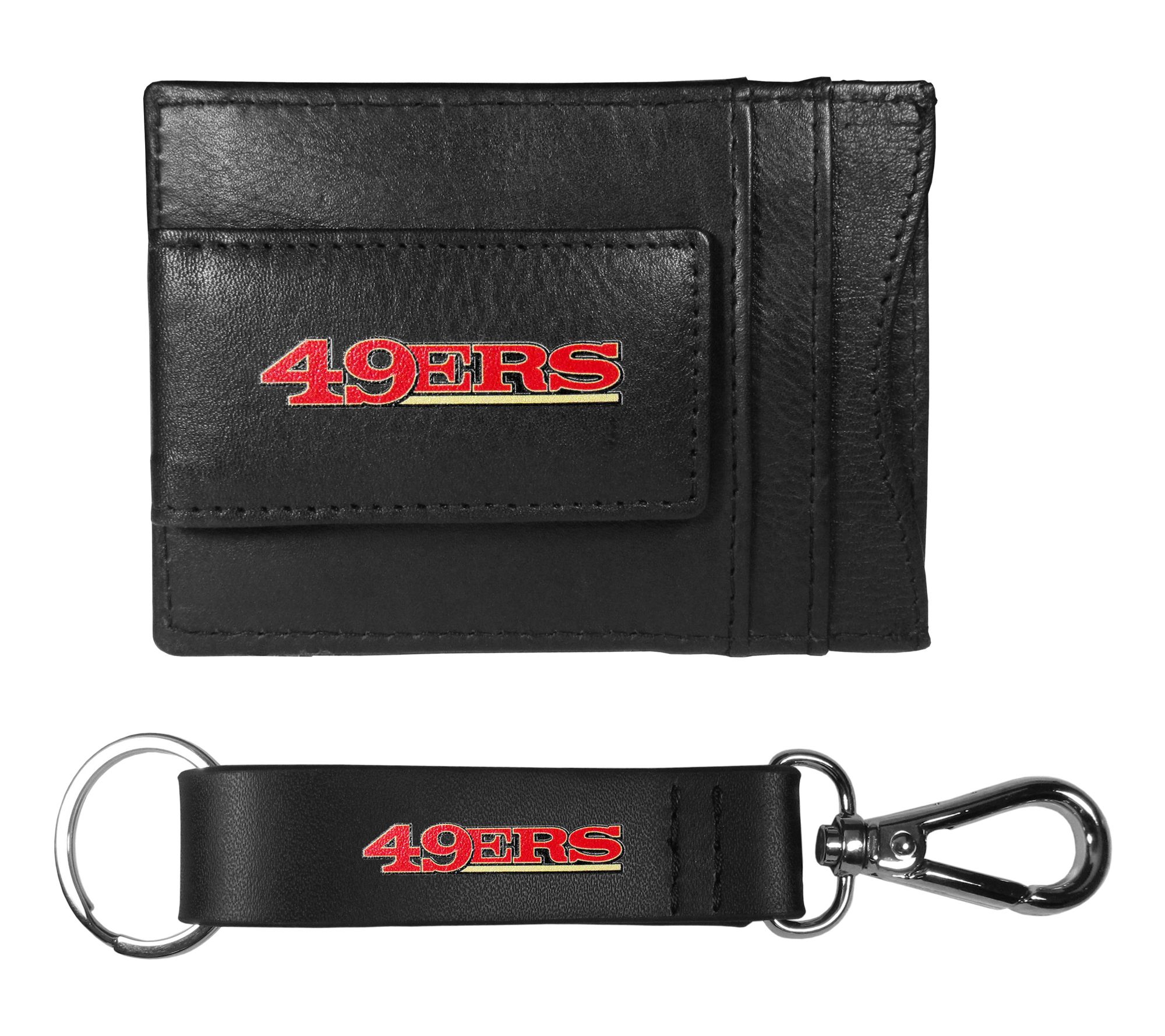 Siskiyou Sports NFL Leather Cash Cardholder & Strap Key Chain