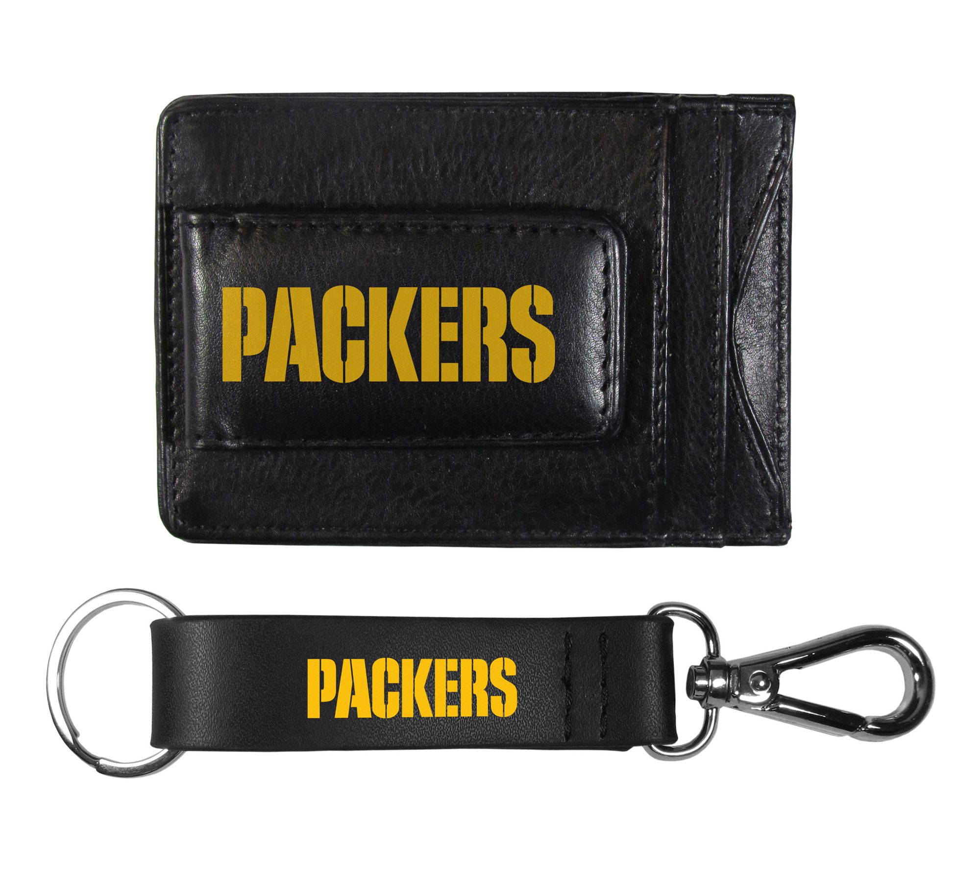 Siskiyou Sports NFL Leather Cash Cardholder & Strap Key Chain