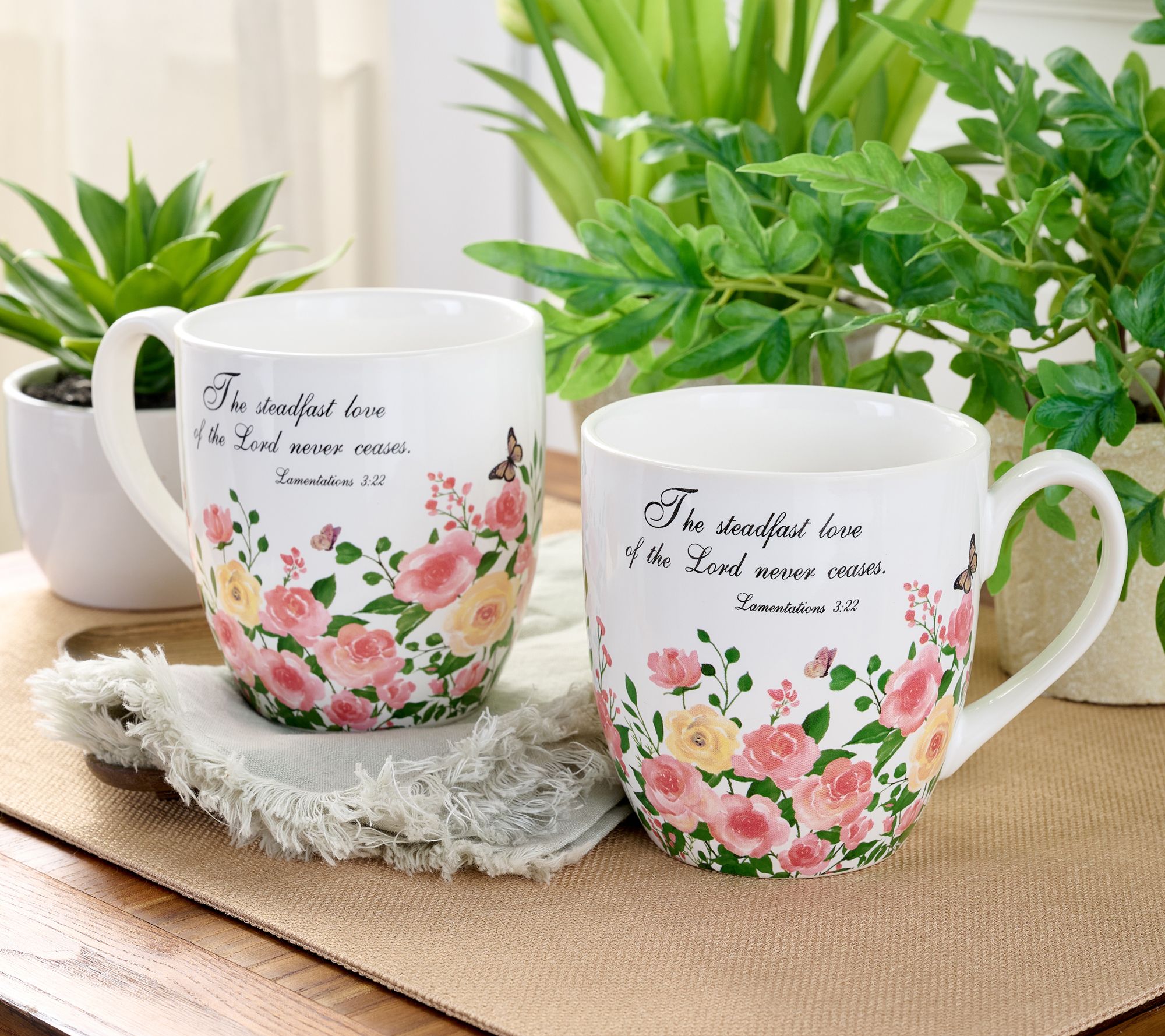 "As Is" Set of 2 Prayer Garden Mugs by Valerie