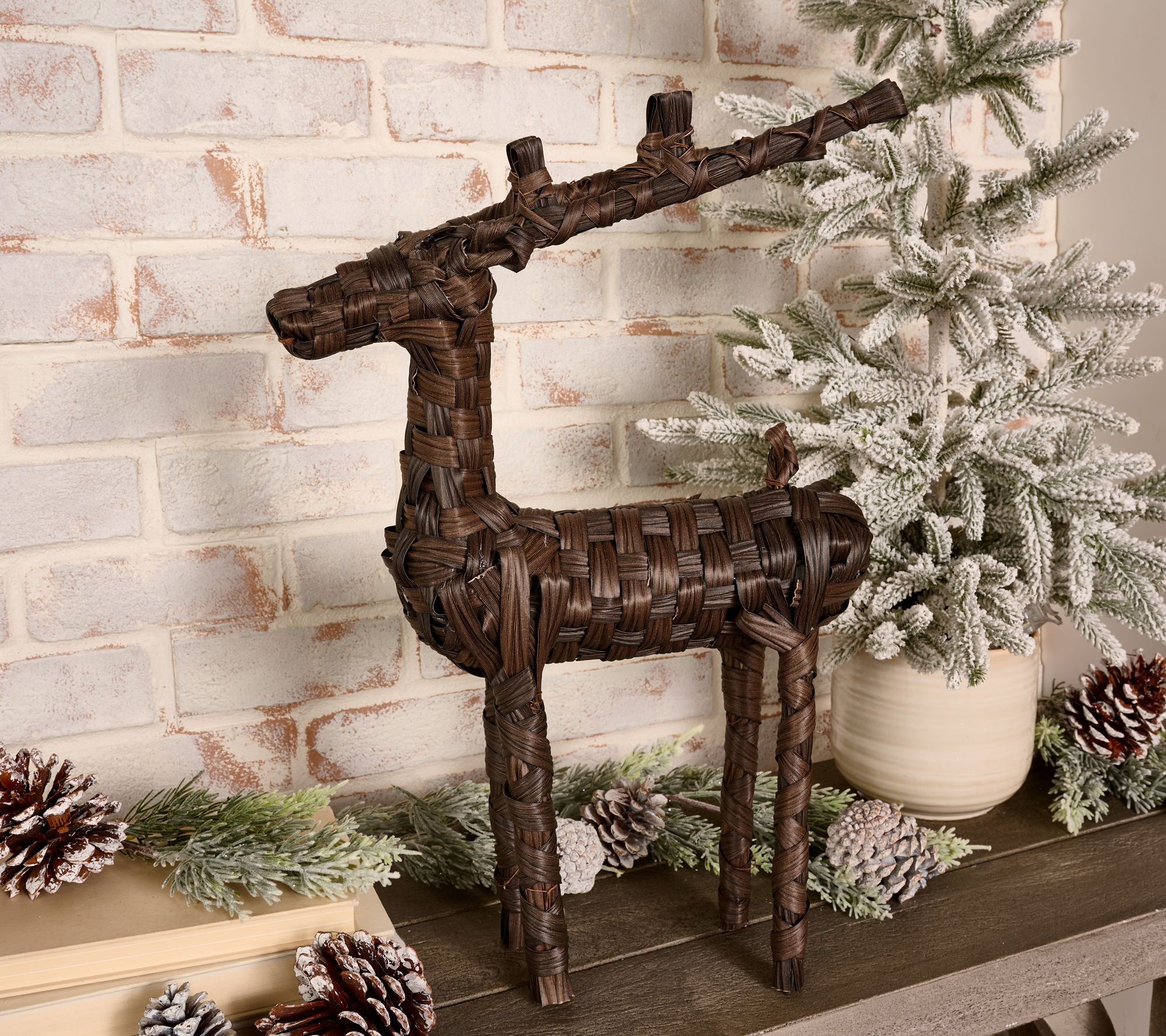"As Is" 22" Rattan Standing Deer by Lauren McBride