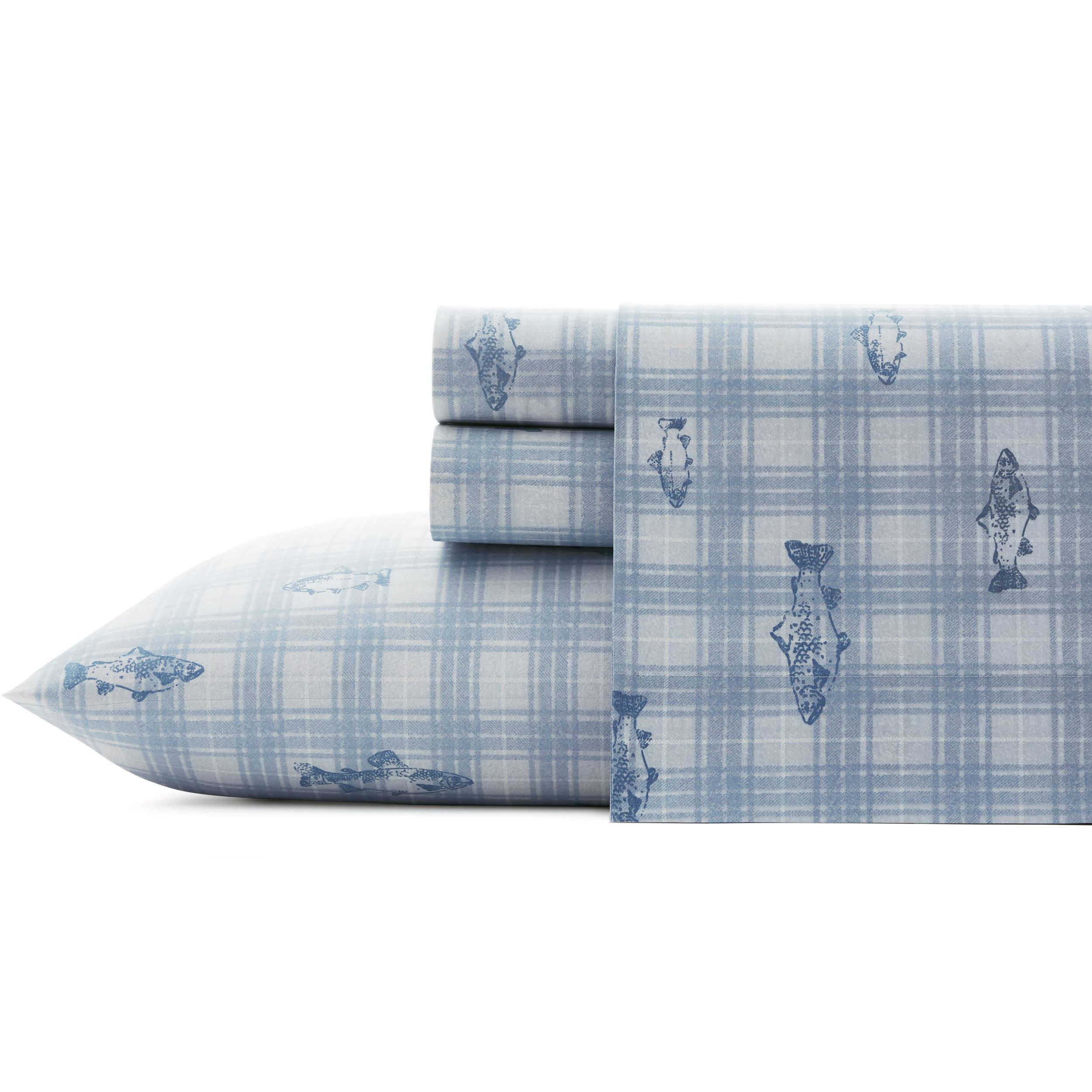 Eddie Bauer Methow Plaid Blue Queen Sheet Set