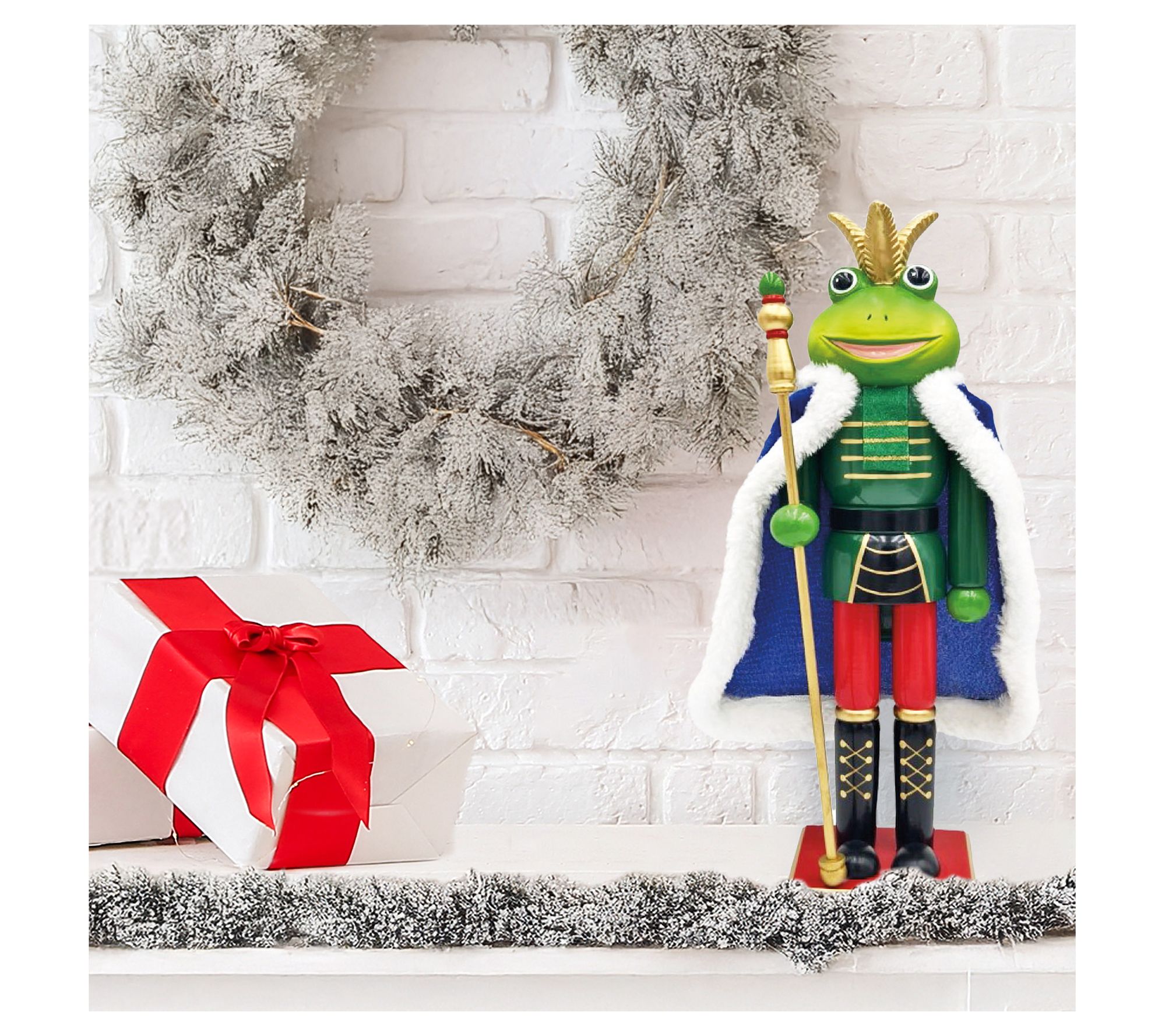 Santa's Workshop 14" Frog King Nutcracker