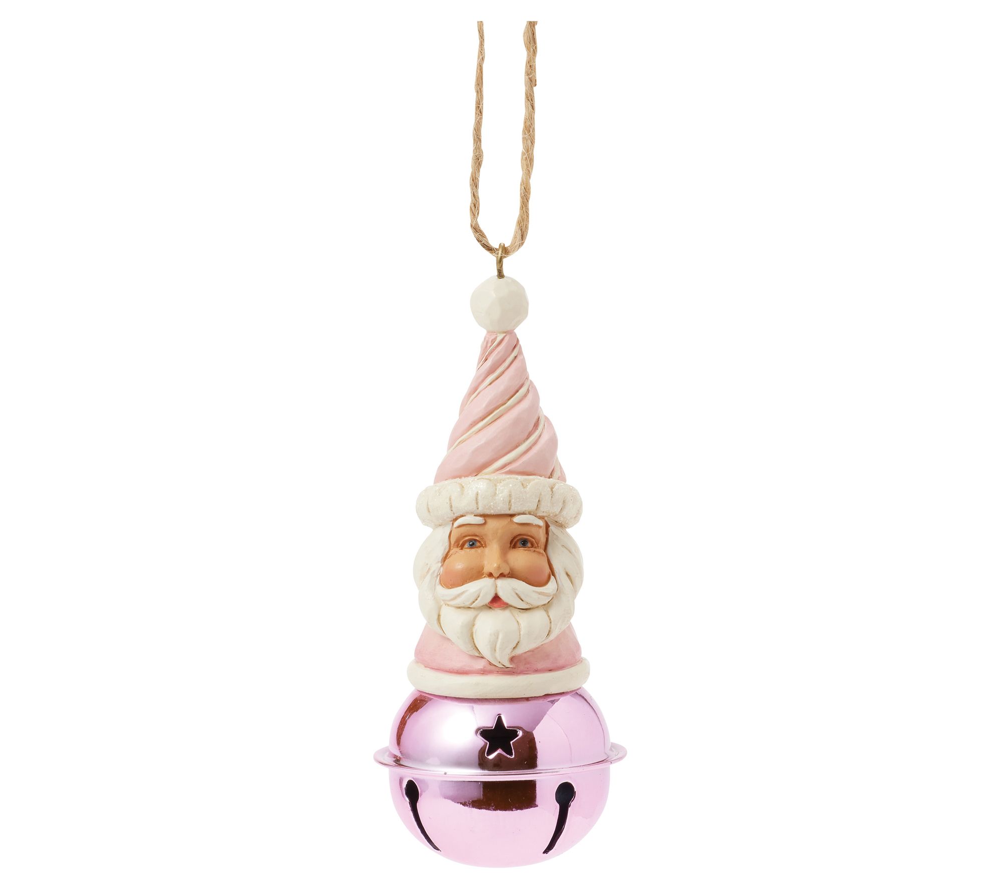 Jim Shore Heartwood Sweets Santa Bell ChristmasOrnament 3.8"H