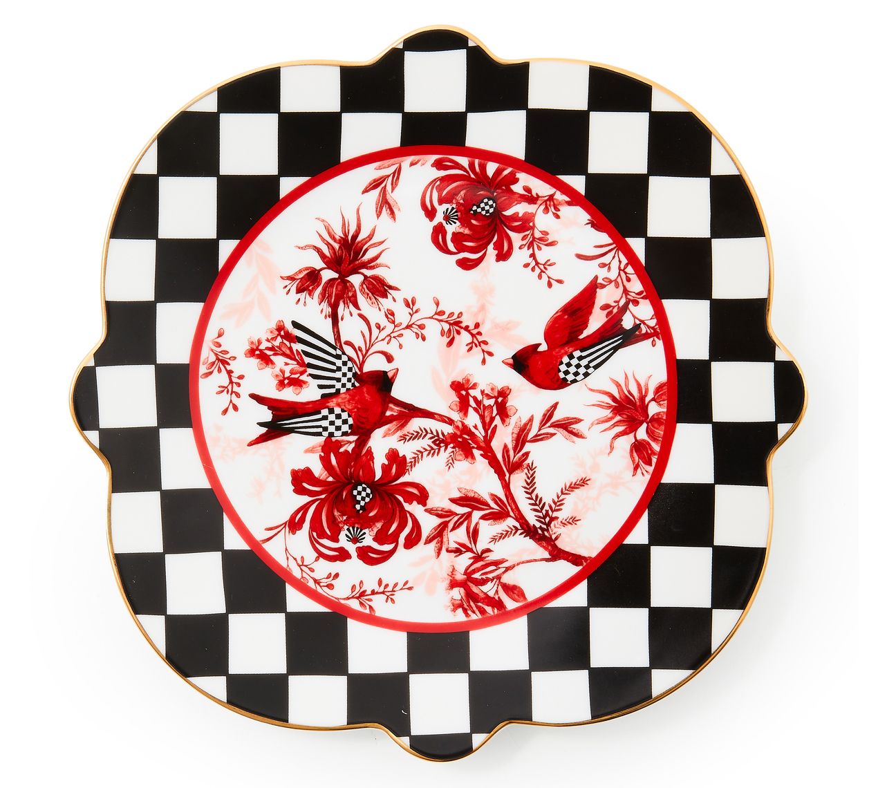 MacKenzie-Childs Cardinal Toile Salad Plate