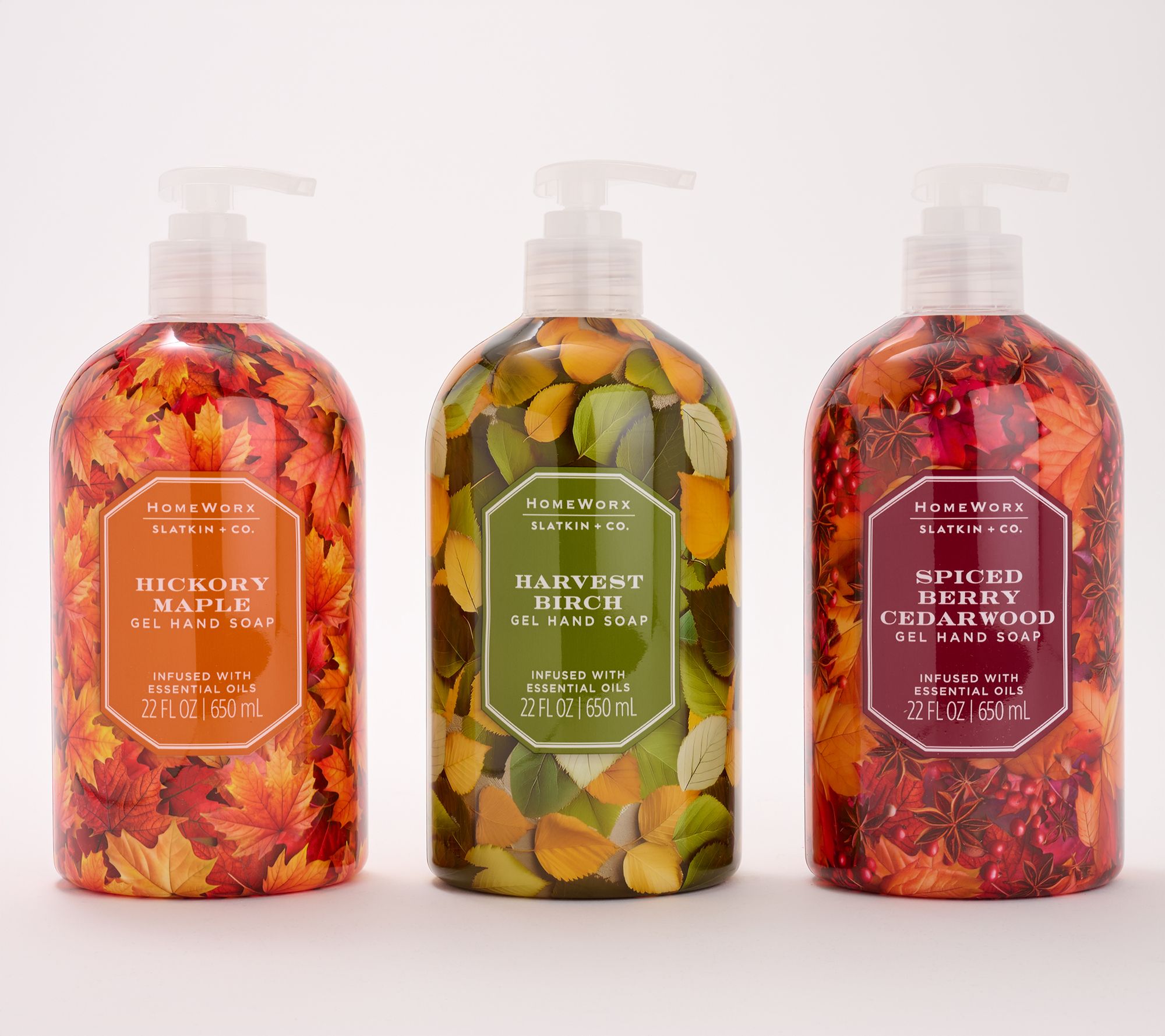 A-D HomeWorx S/3 22oz Gel Soaps Autumn Woodland Auto-Delivery