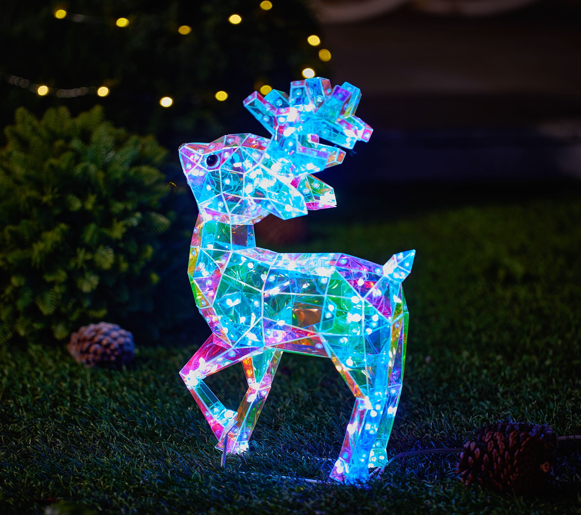 "As Is" Kringle Express Regular Holographic In/Outdoor Figure w/Remote