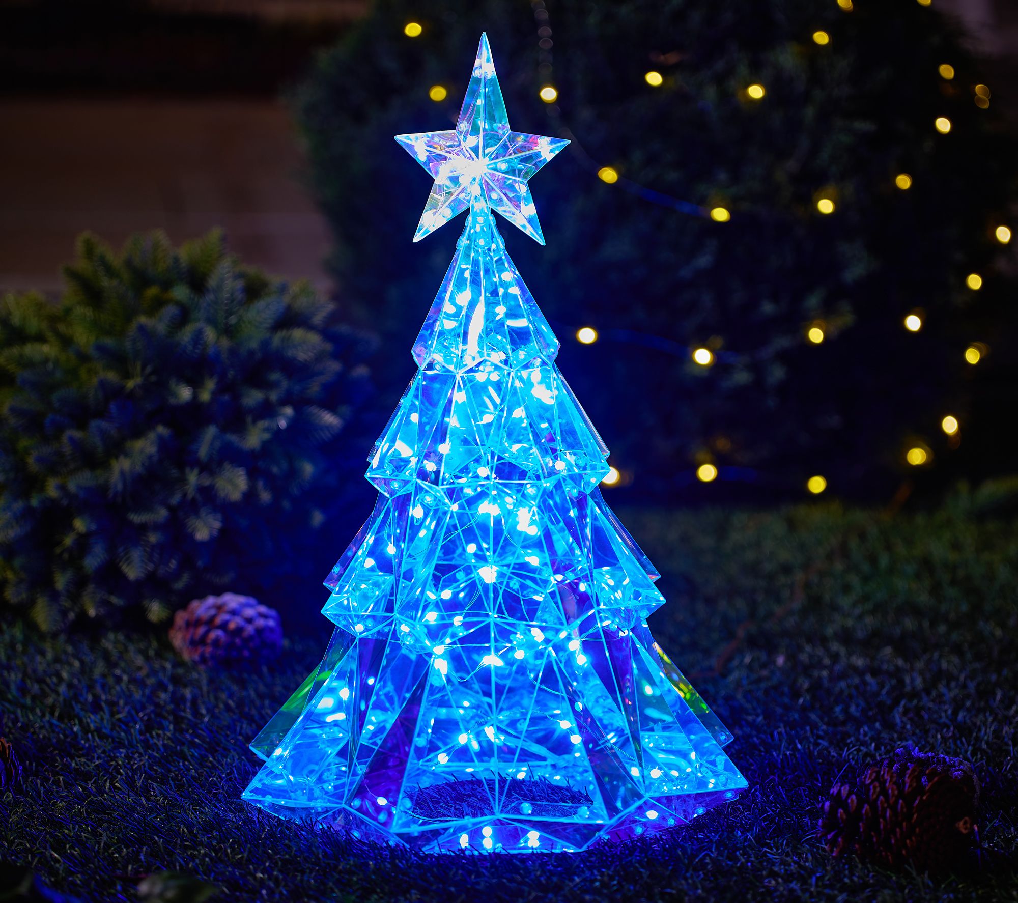 "As Is" Kringle Express Regular Holographic In/Outdoor Figure w/Remote