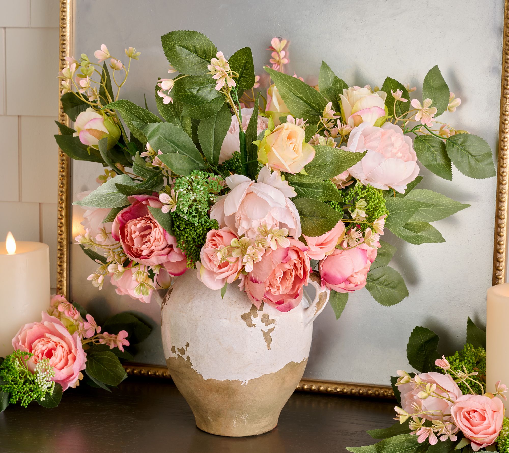 Set of 4 Rose and Greenery Picks by Valerie