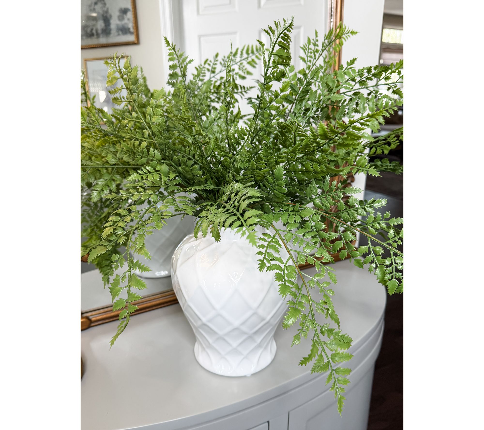 Simply Stunning Set of 4 34" Faux Fern Picks by Janine Graff