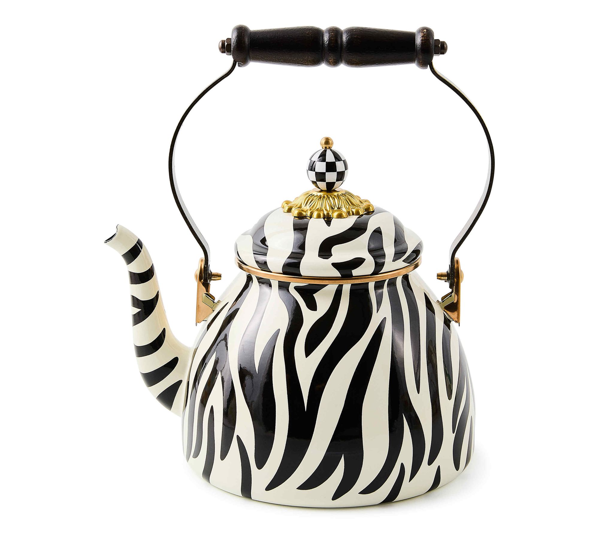 "As Is" MacKenzie- Childs Zebra Tea Kettle Collective