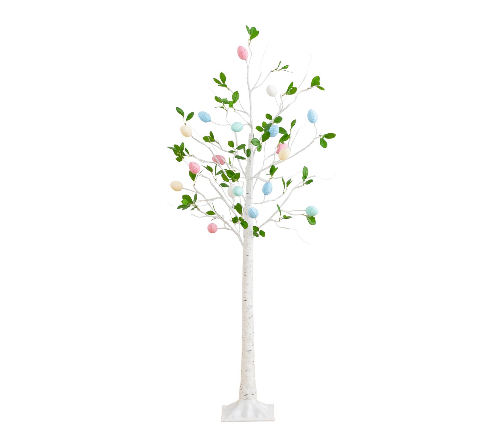 Nearly Natural 5' Pre-Lit twig tree with Egg Shaped Lights