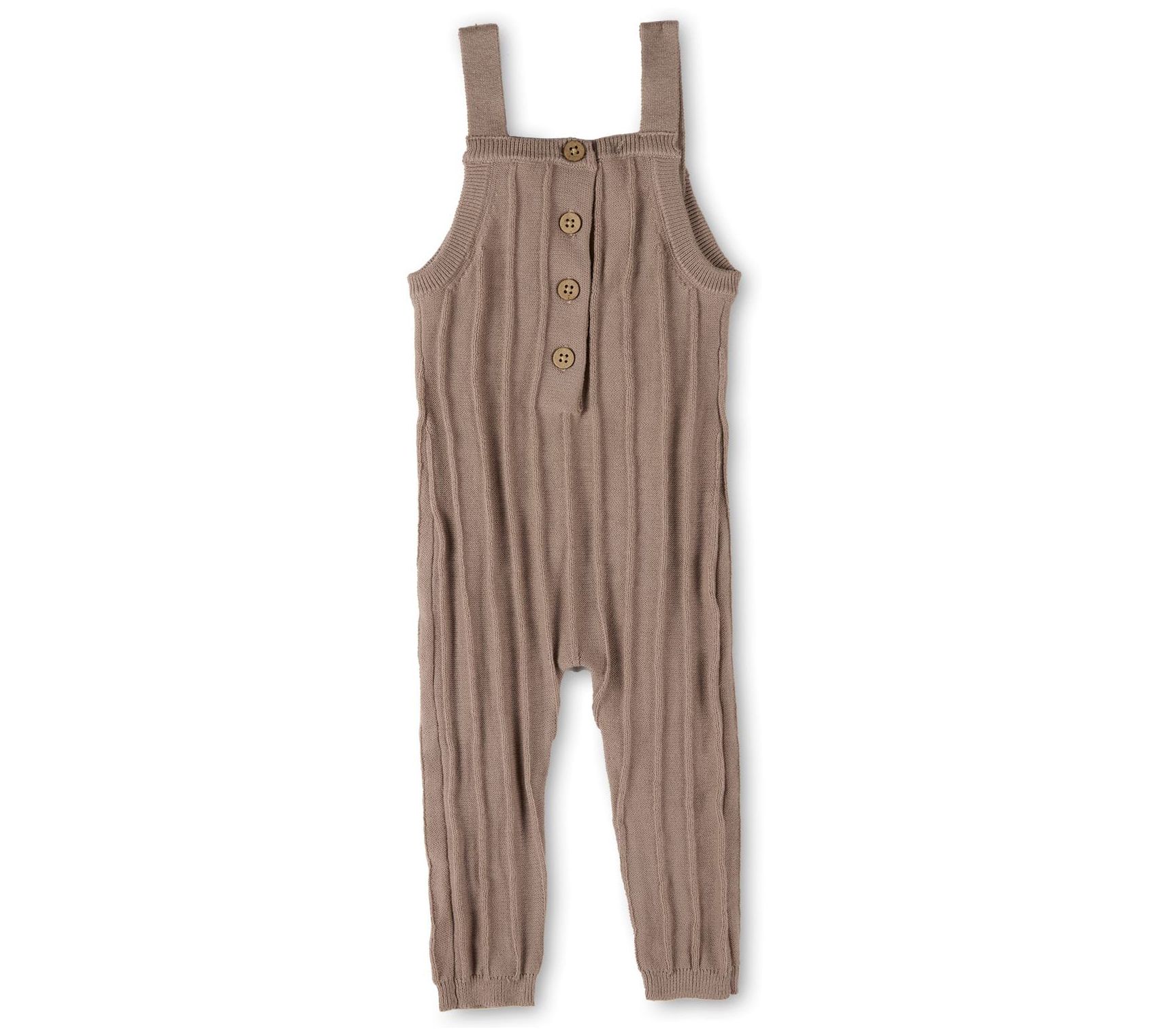 MiniMoi Raised 3D Knit 100% Cotton Ribbed Jumpsuit