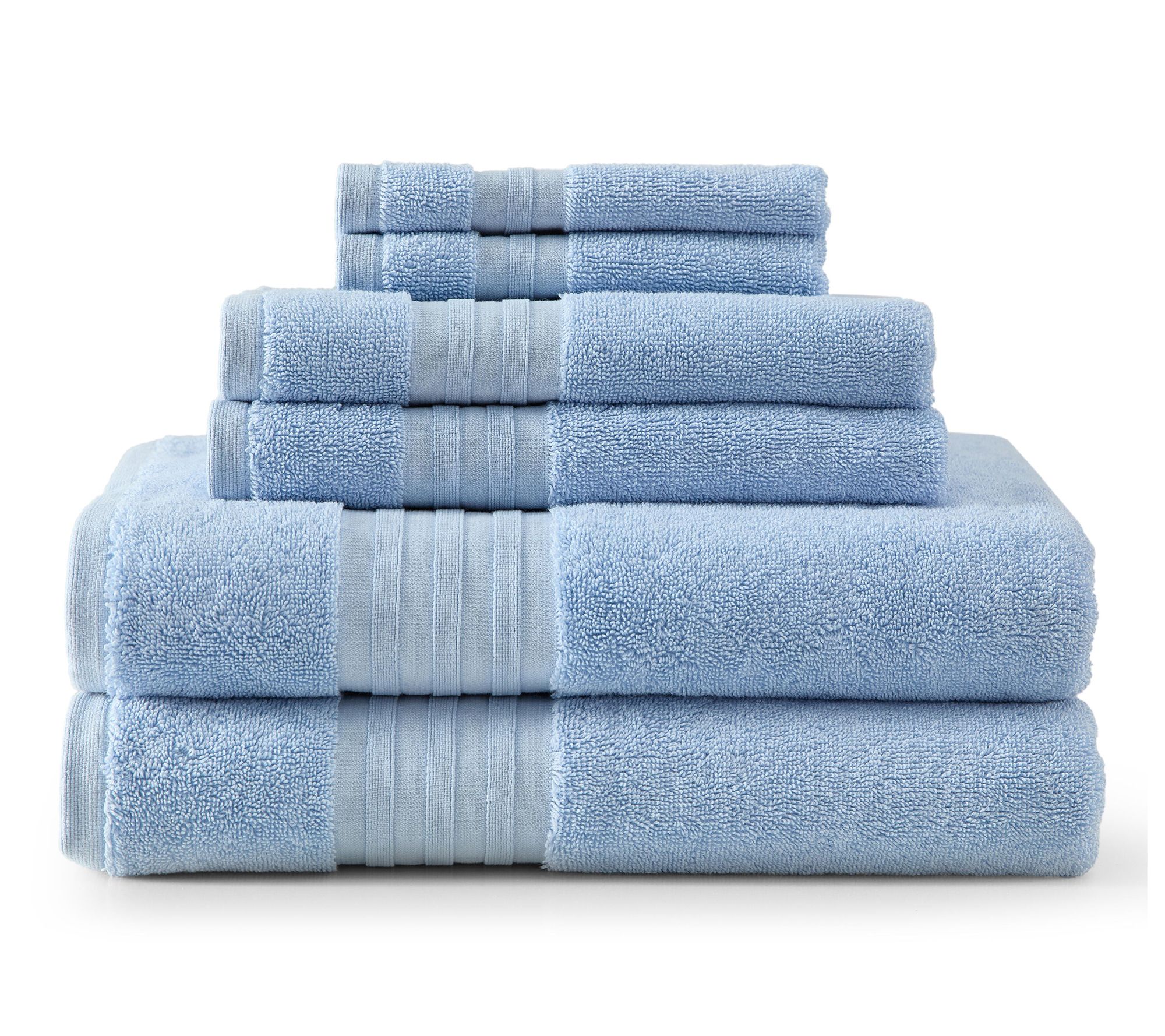  Martha Steweart Skyland Manor Blue 6-Piece Cotton Towel Set
