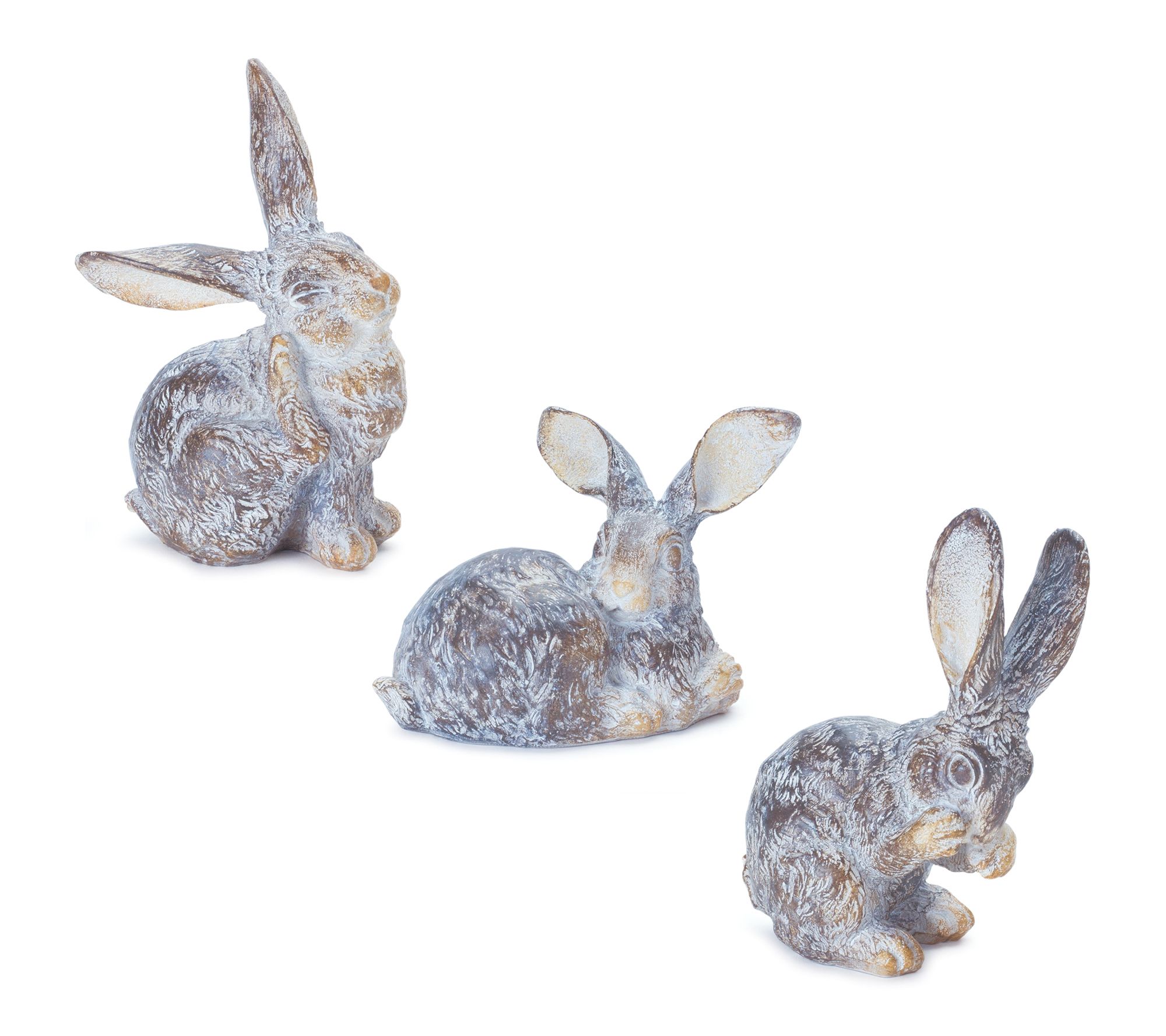 Melrose International Garden Rabbit Figurine (Set of 3)