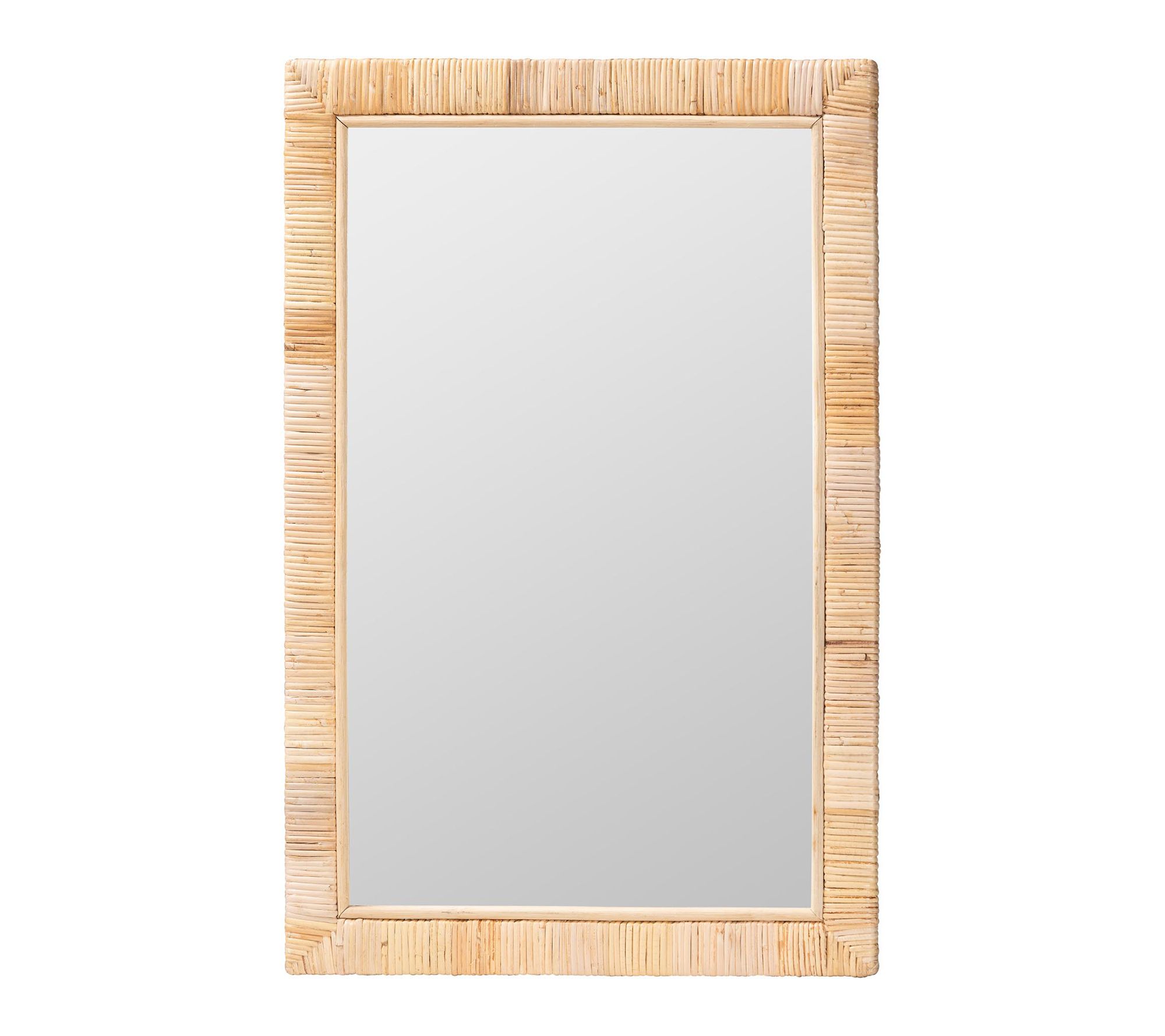 bali & pari Lankston Natural Rattan Rectangle Wall Mirror
