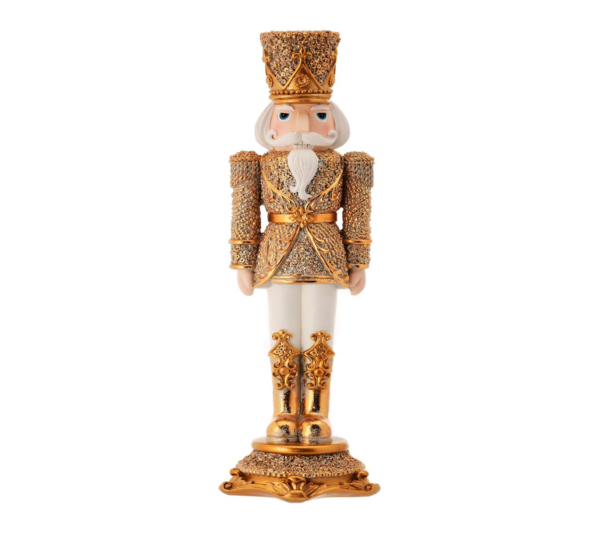 RC Home Decor-13" Gold Nutcracker with DiamondAccents