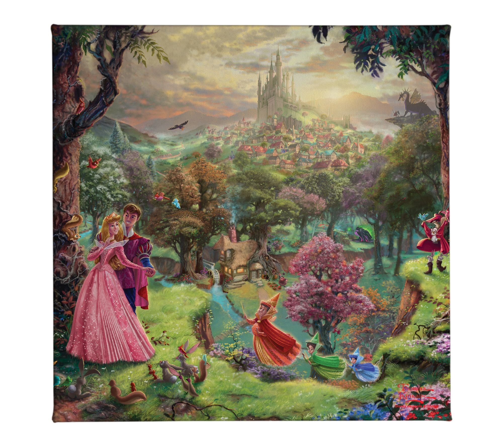 Thomas Kinkade Sleeping Beauty 14x14 Gallery Wrap