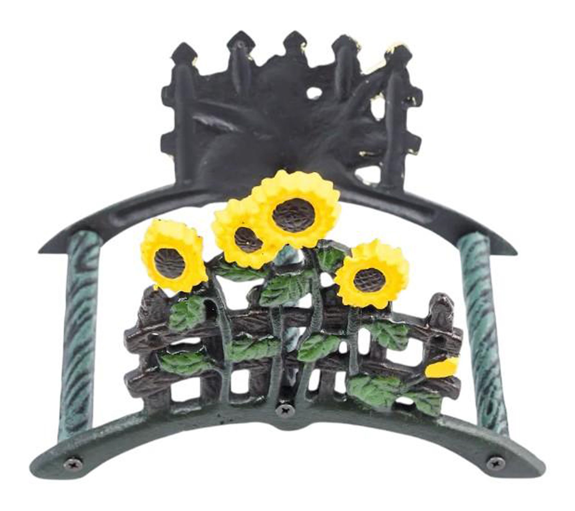 HomeRoots 7" Iron Sunflowers Garden Hose Hanger