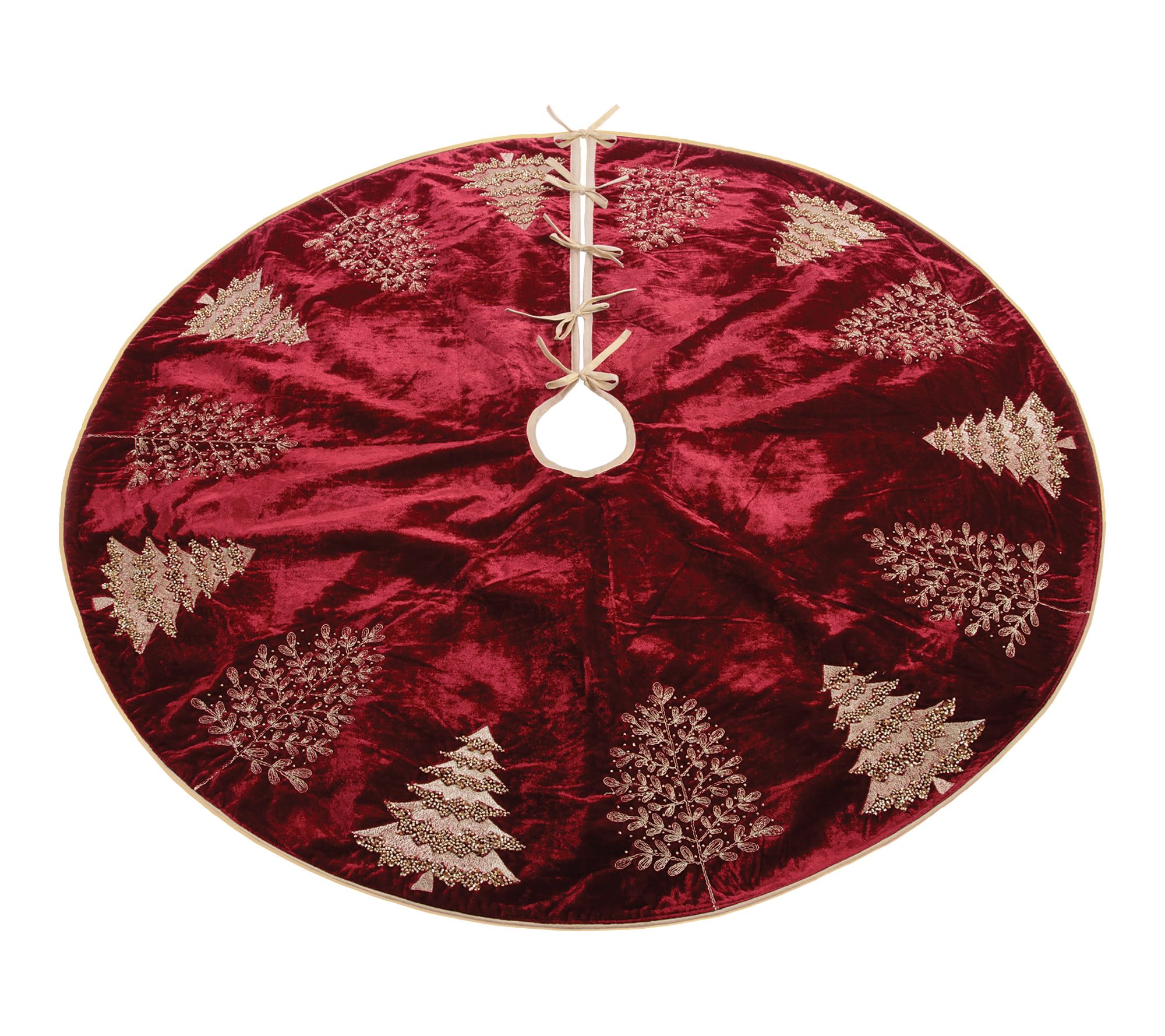 Melrose Embroidered Evergreen Tree Skirt 48"D