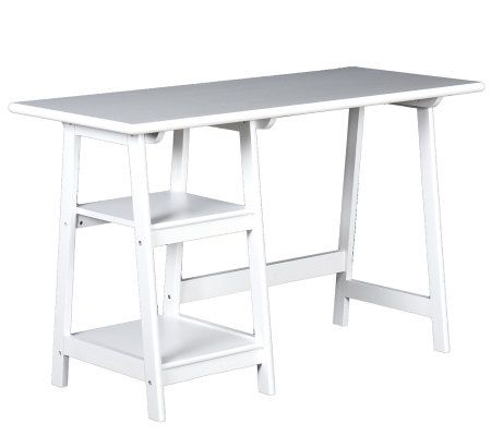 Braxton White Drafting Style Desk Qvc Com