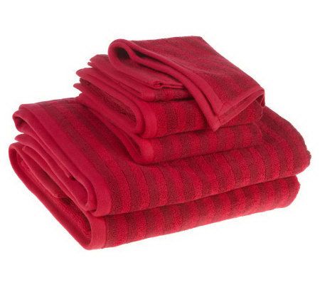 Liz Claiborne New York Striped 6-piece 600GSM Towel Set 