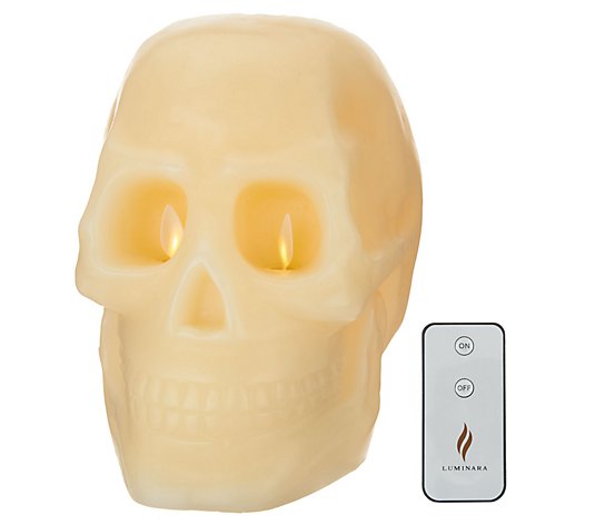 Martha Stewart Wax Skull Flameless Figural Candle