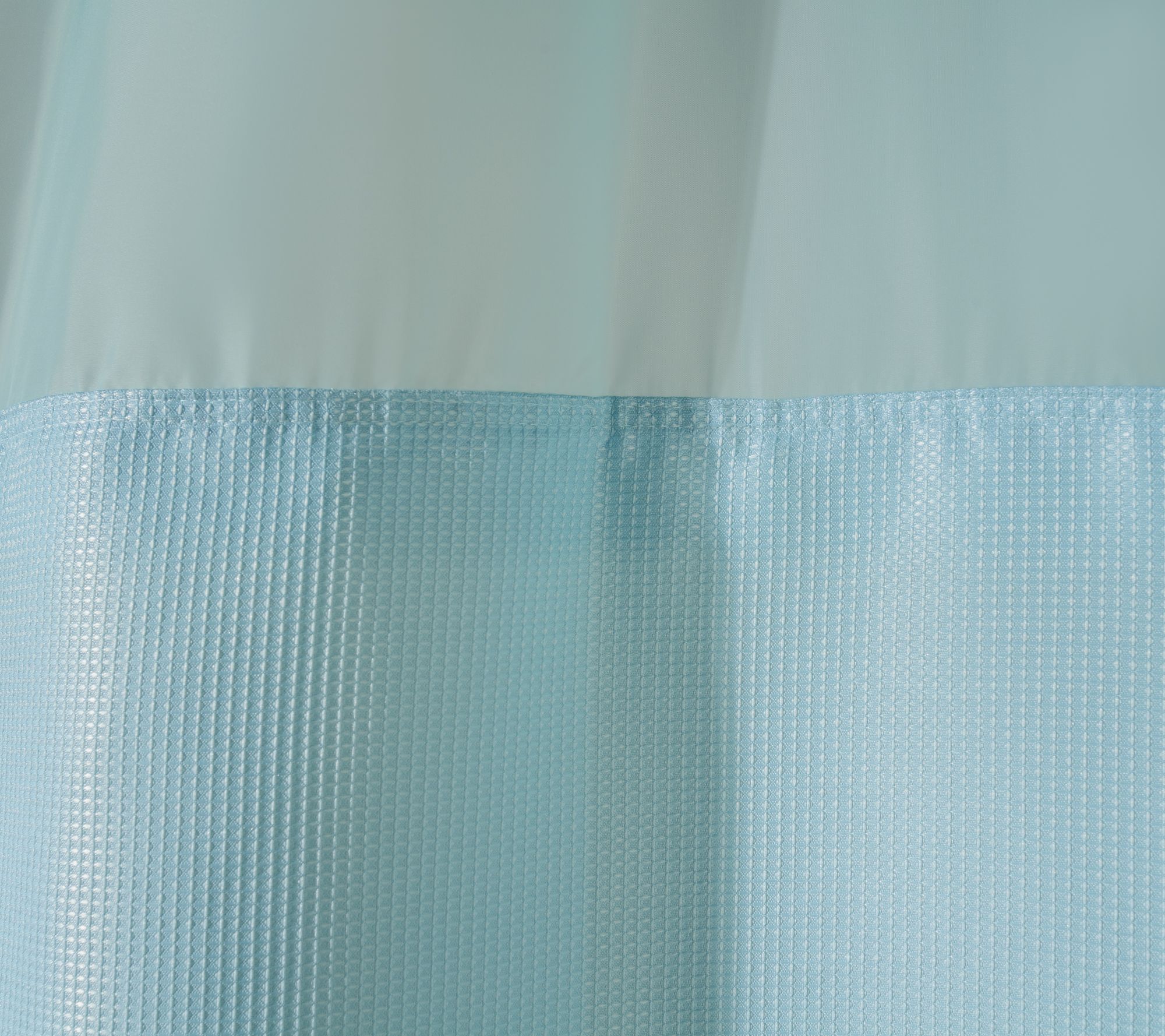Hookless Shower Curtain with Hidden Rings, Valance and Window