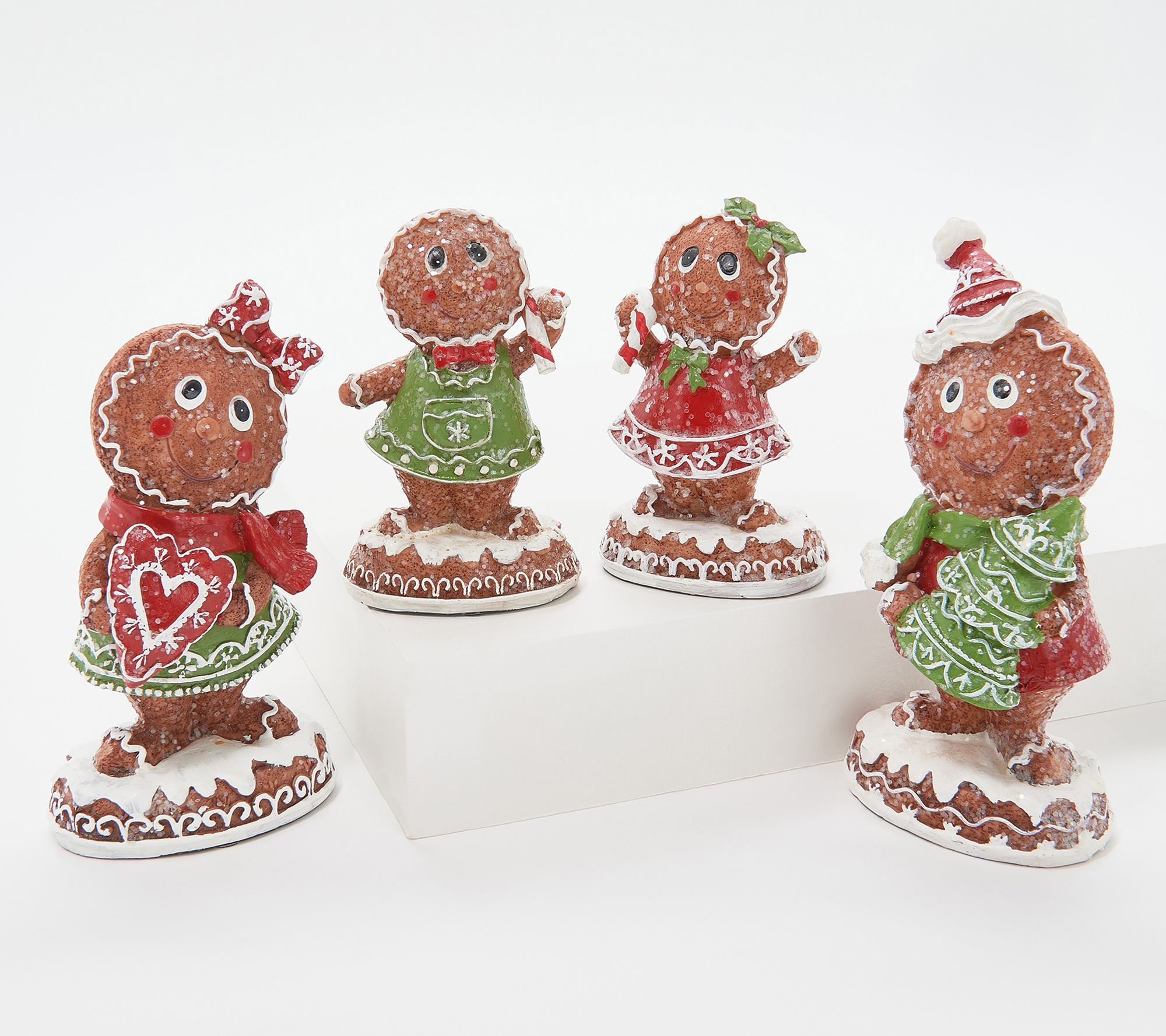 4Piece Gingerbread Family Figurines by Valerie
