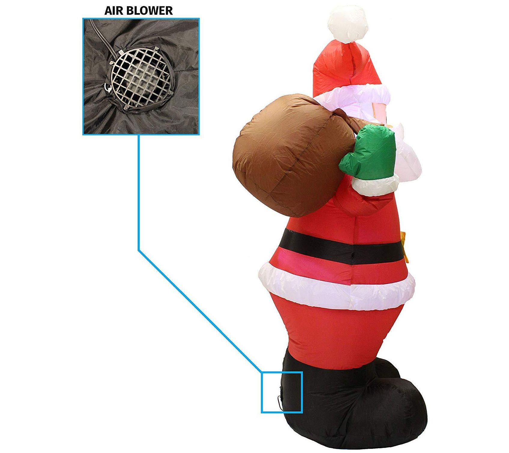 Christmas 6' Waving Santa Claus Inflatable