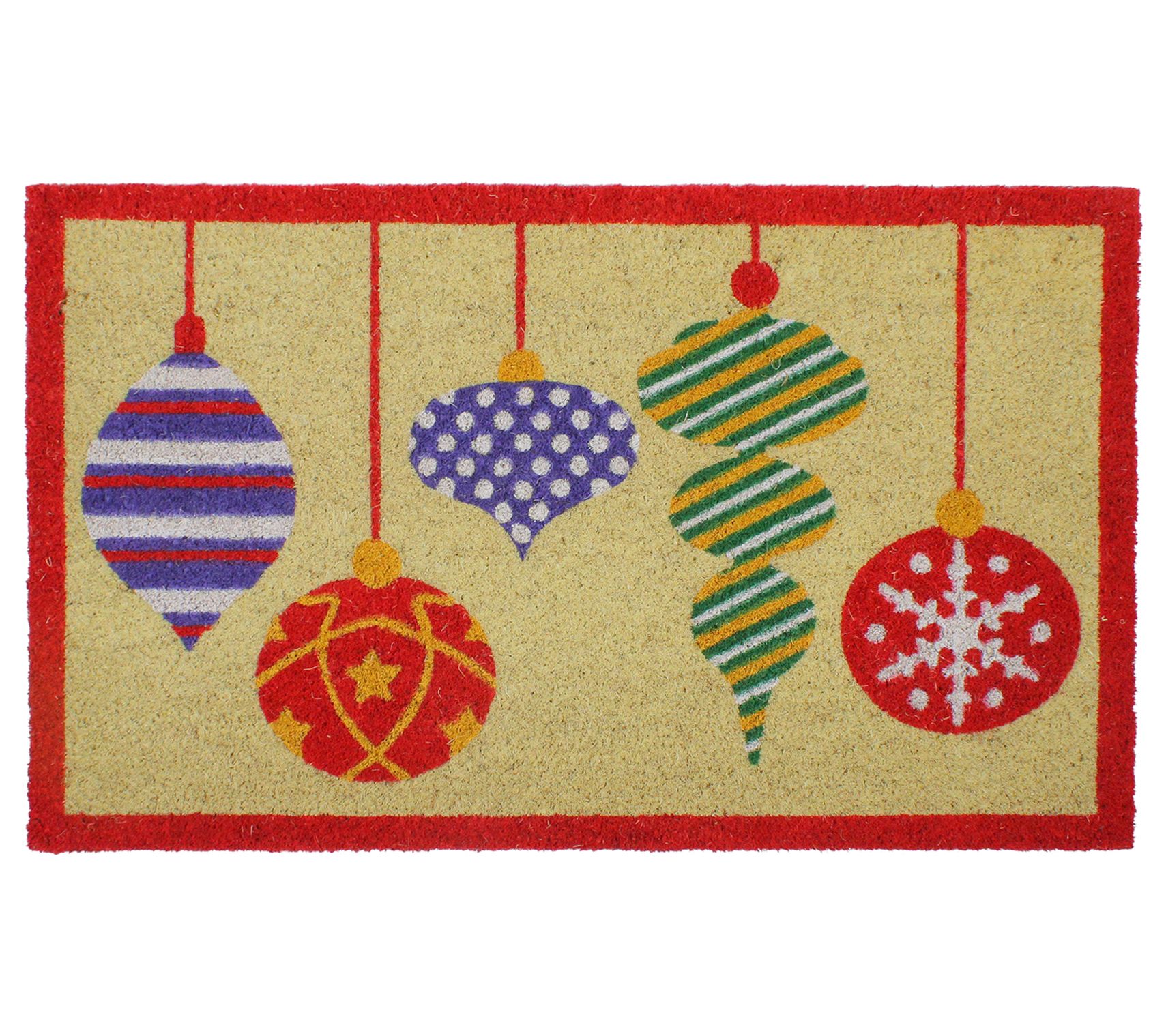 Northlight Ornament 18x30  Doormat w/ Red Border