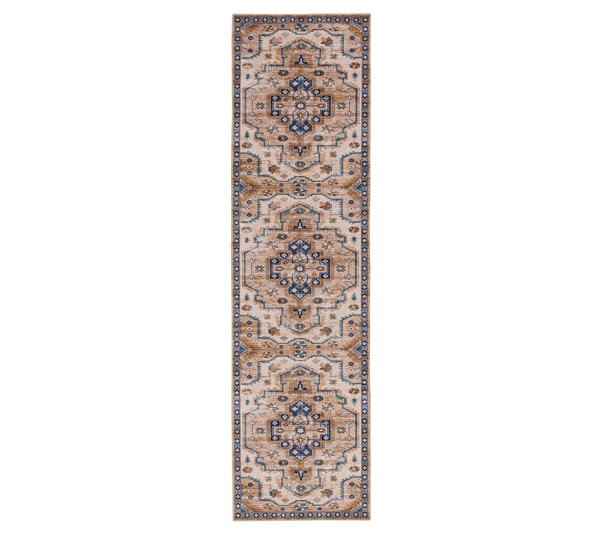 Linon Home Von Washable 2'x8' Non-Slip Decorative Runner Rug