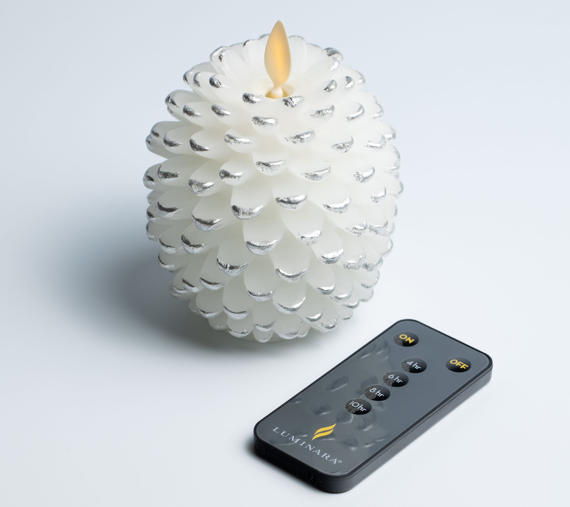 Luminara Flameless Pinecone Figural Candle withRemote Control