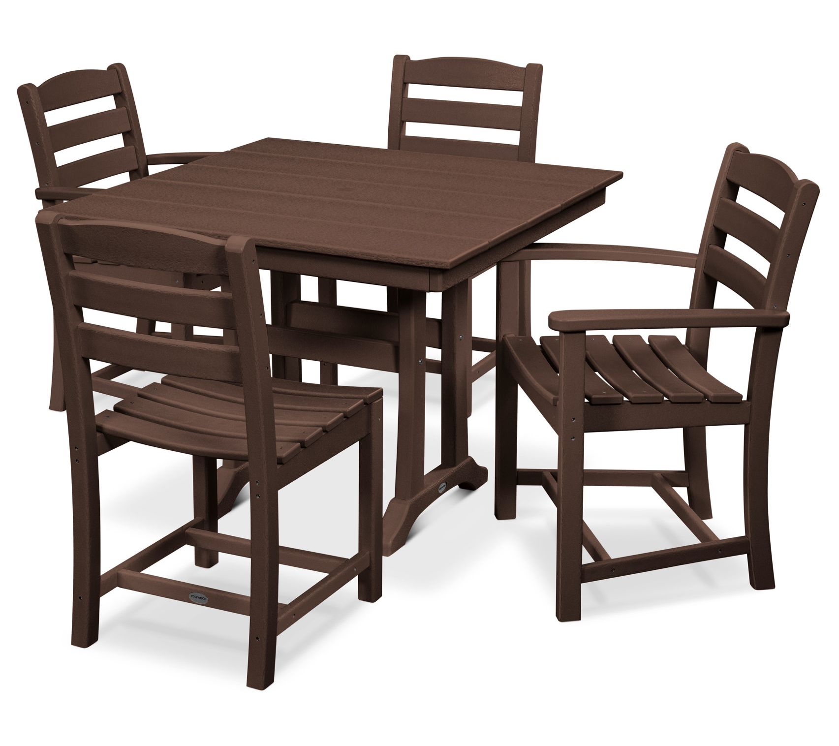 Polywood La Casa Cafe 5-Piece Farmhouse TrestleDining Set