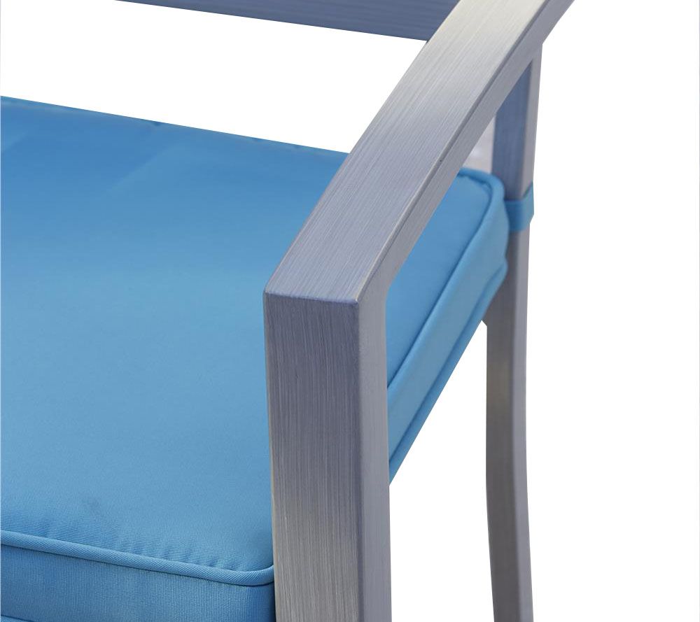 Cosco 4Piece Veil Brushed Aluminum Patio Furniture Set