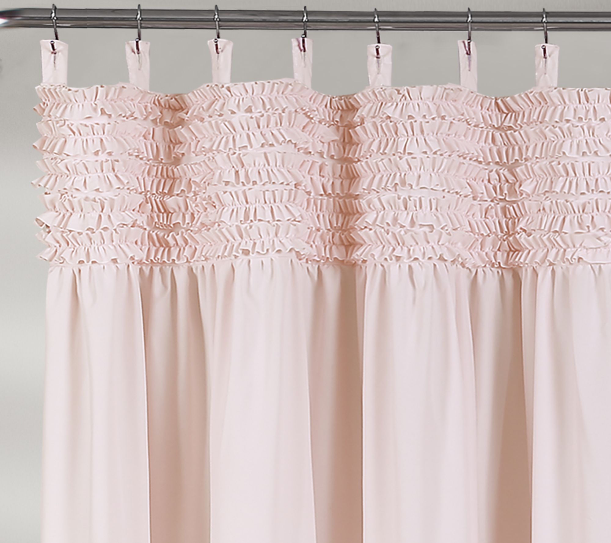 Lydia Ruffle Shower Curtain by Lush Decor