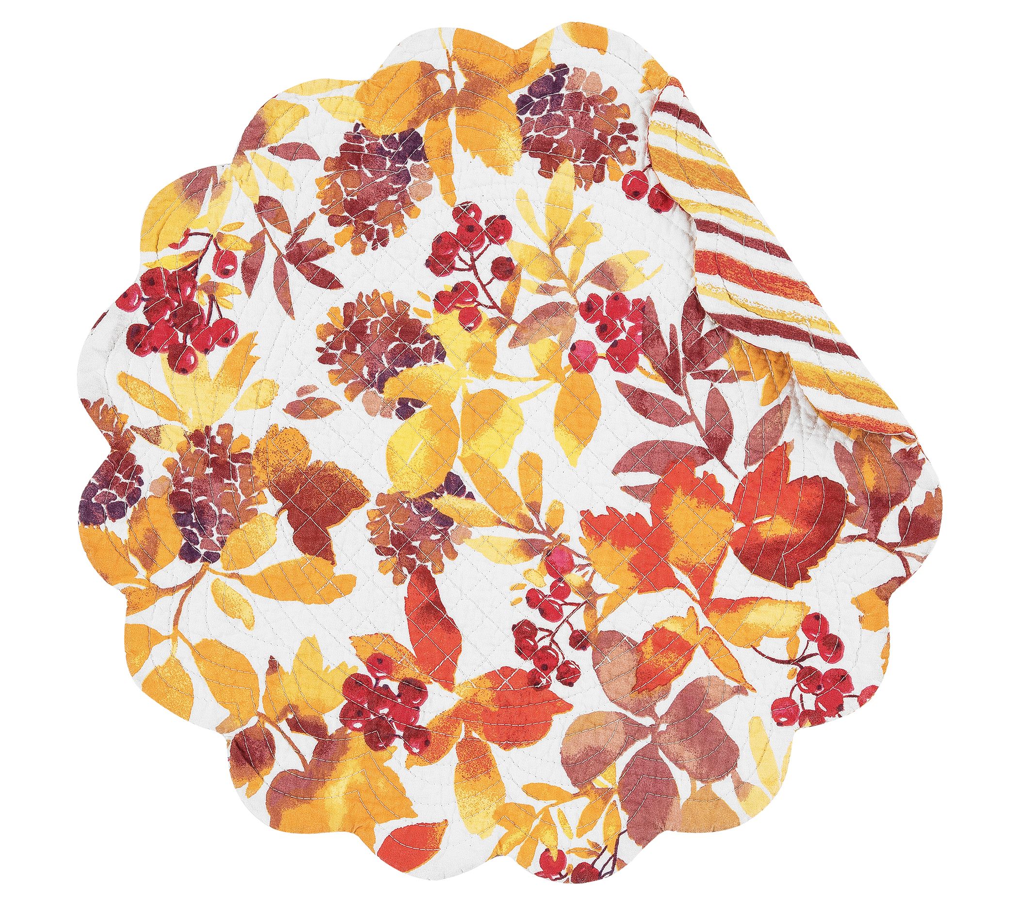 17" Cordelia Round Placemat Set 6 by Valerie