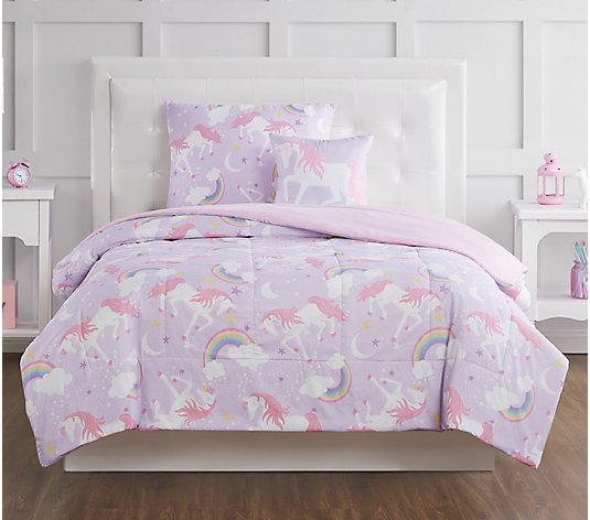 My World Rainbow Unicorn Twin 3-Piece ComforterSet
