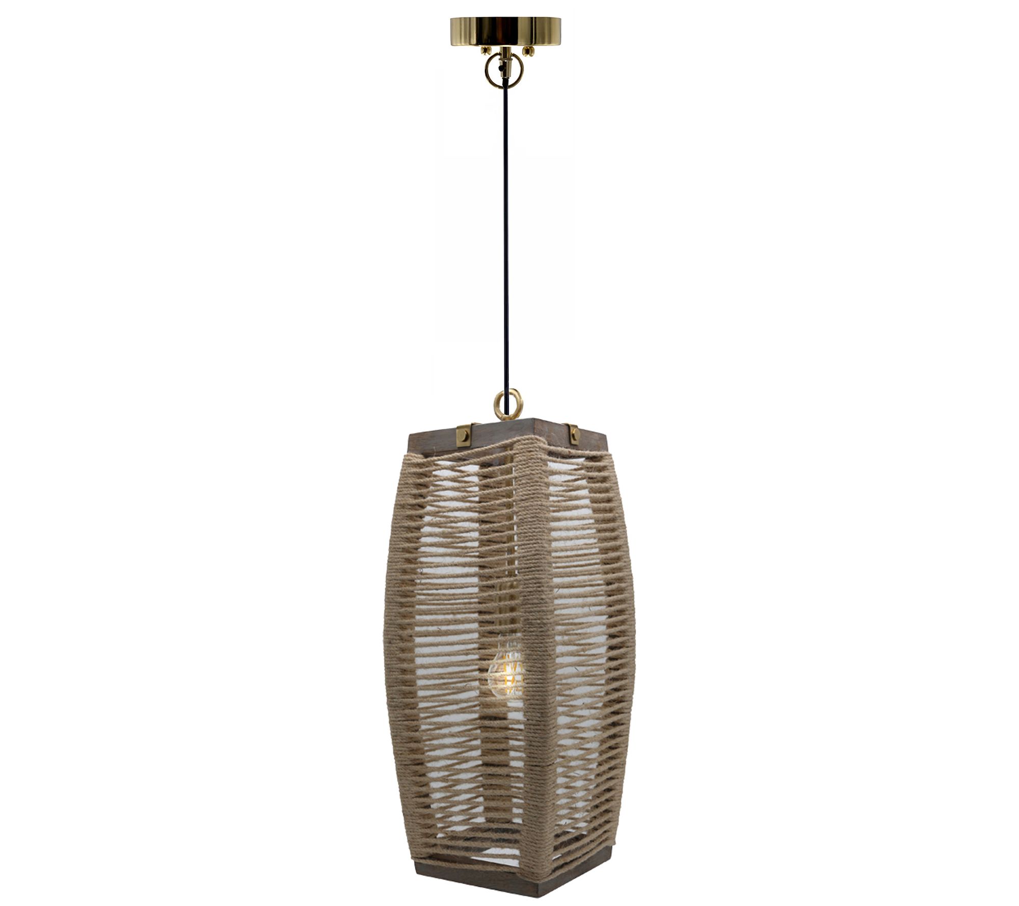 River of Goods Rope Coastal 1-Light Pendant