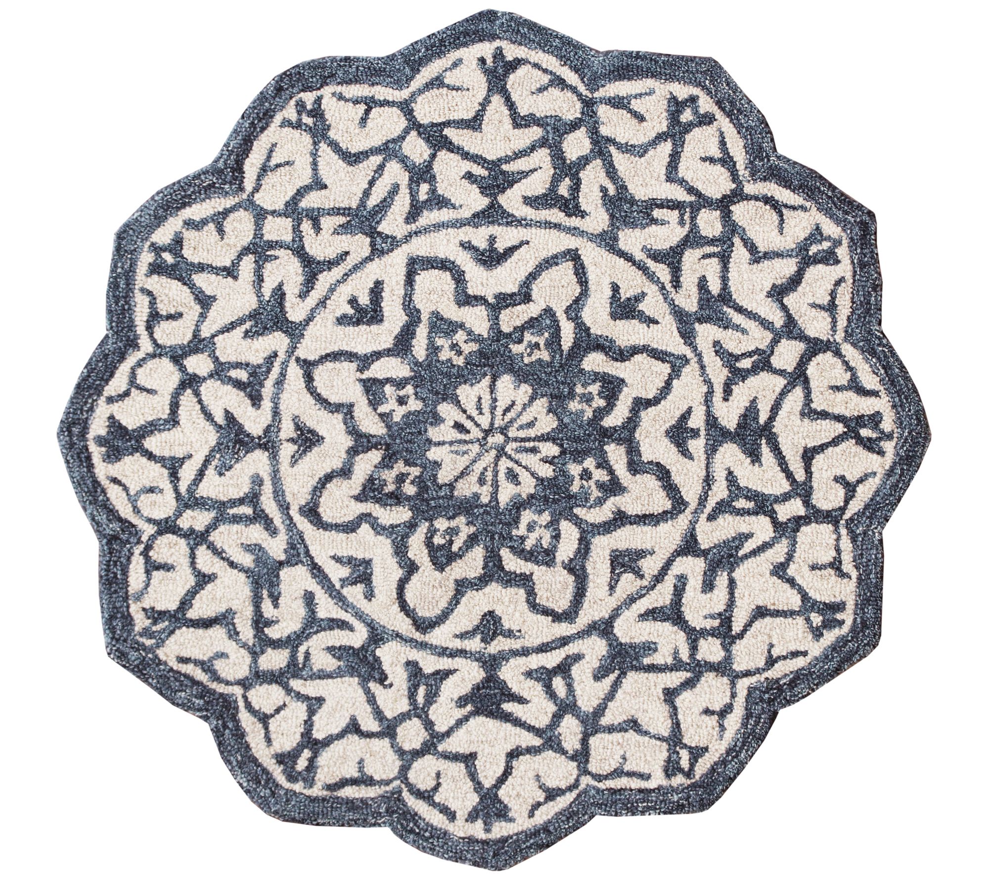 Ox Bay Modern Mosaic Medallion Specialty Rug 3'Diam Round