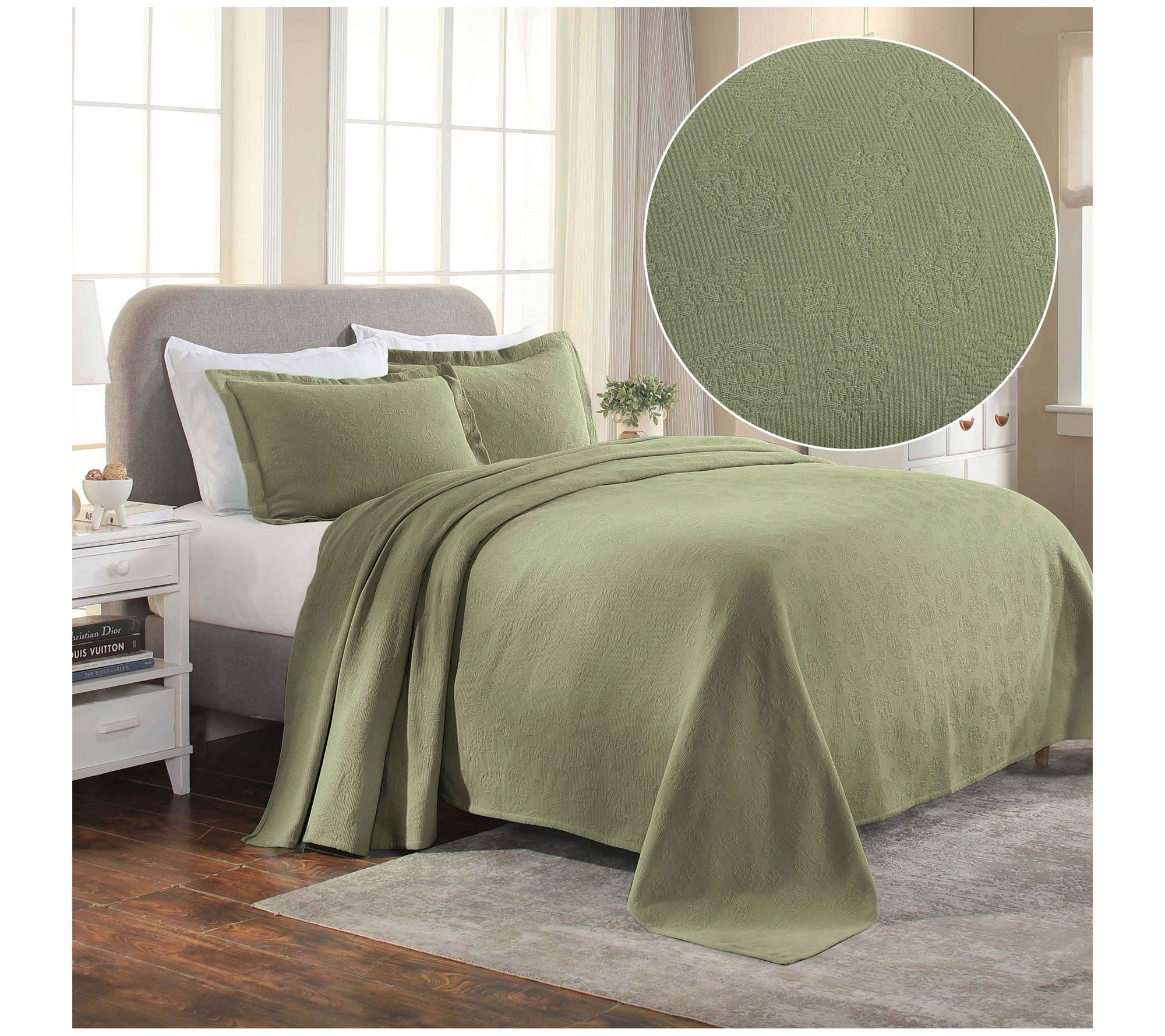 Superior Paisley Cotton Bedspread Set King