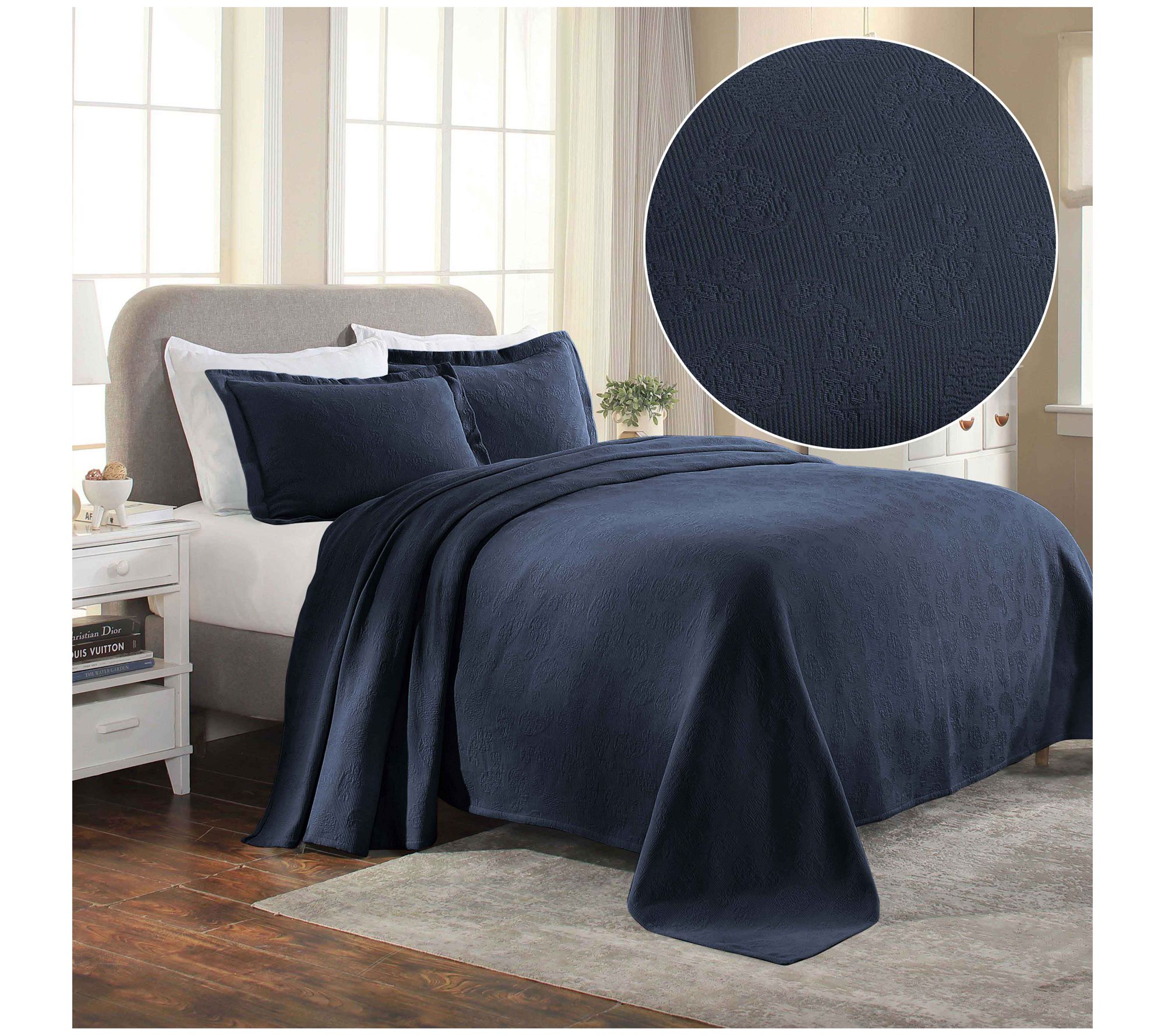 Superior Paisley Cotton Bedspread Set King