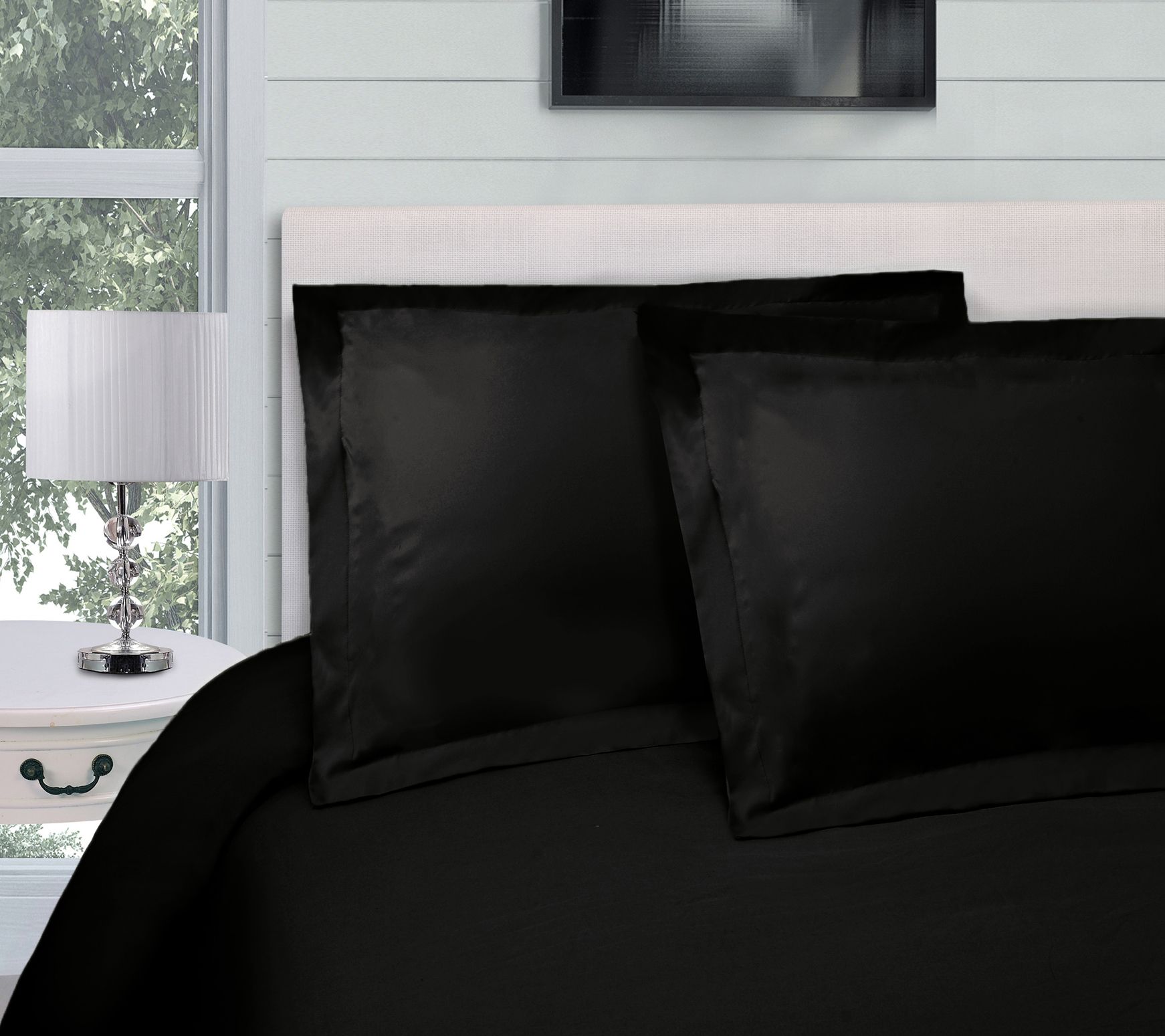 Superior 300-Th read Count Soli d Duvet Cover S et, Full/Queen