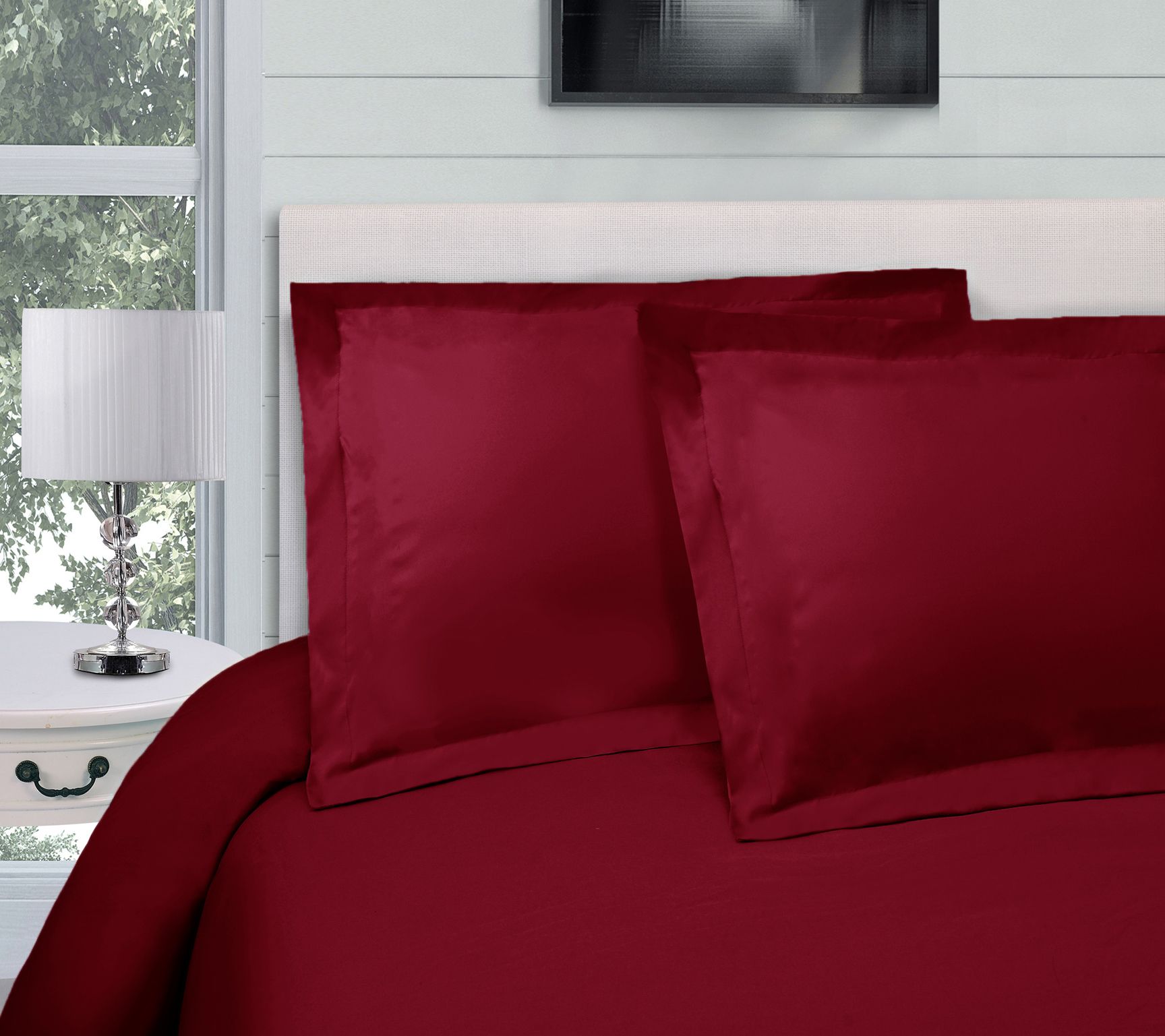 Superior 300-Thread Count Solid Duvet Cover Set , Full/Queen