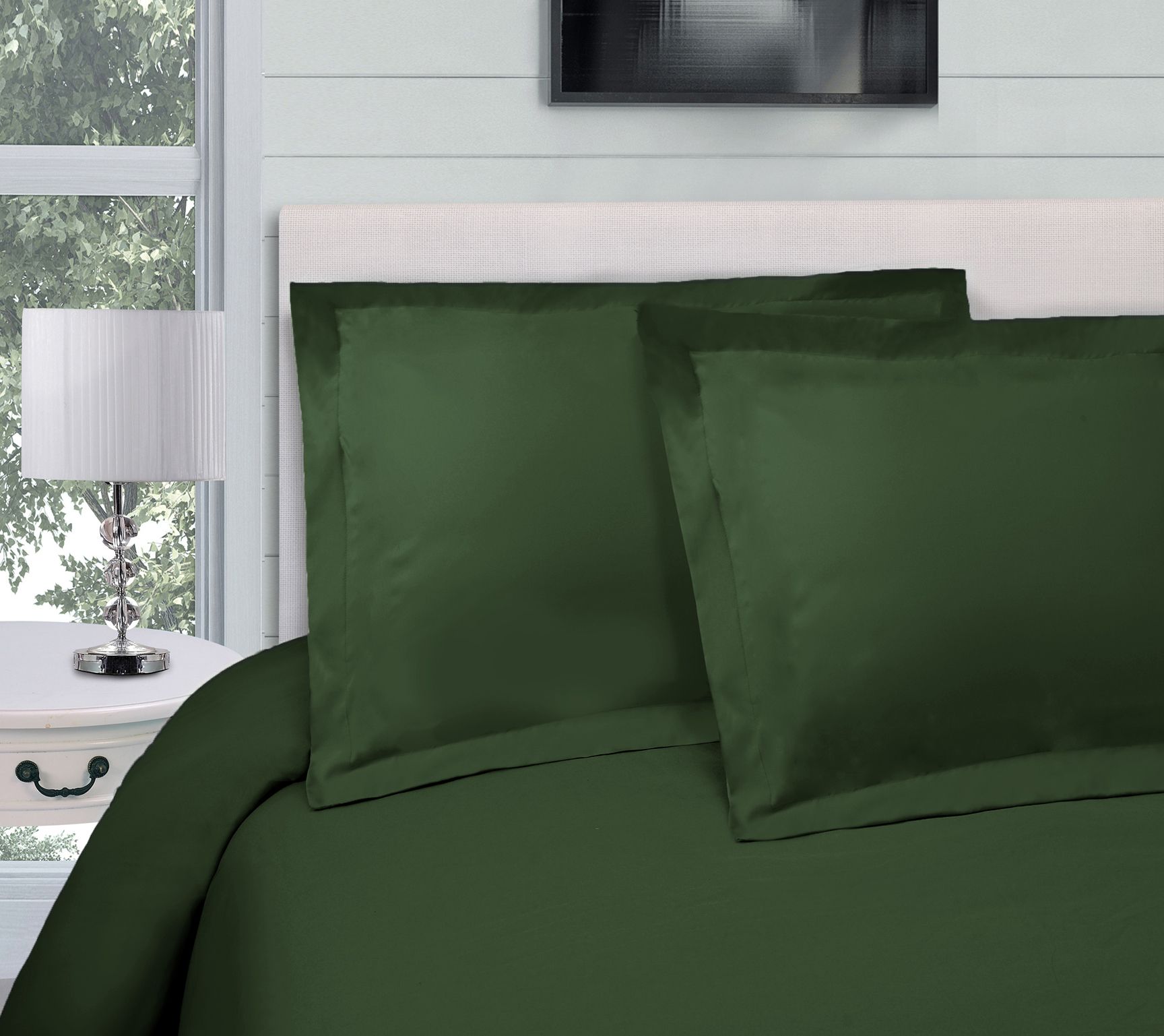 Superior 300-Th read Count Soli d Duvet Cover S et, Full/Queen