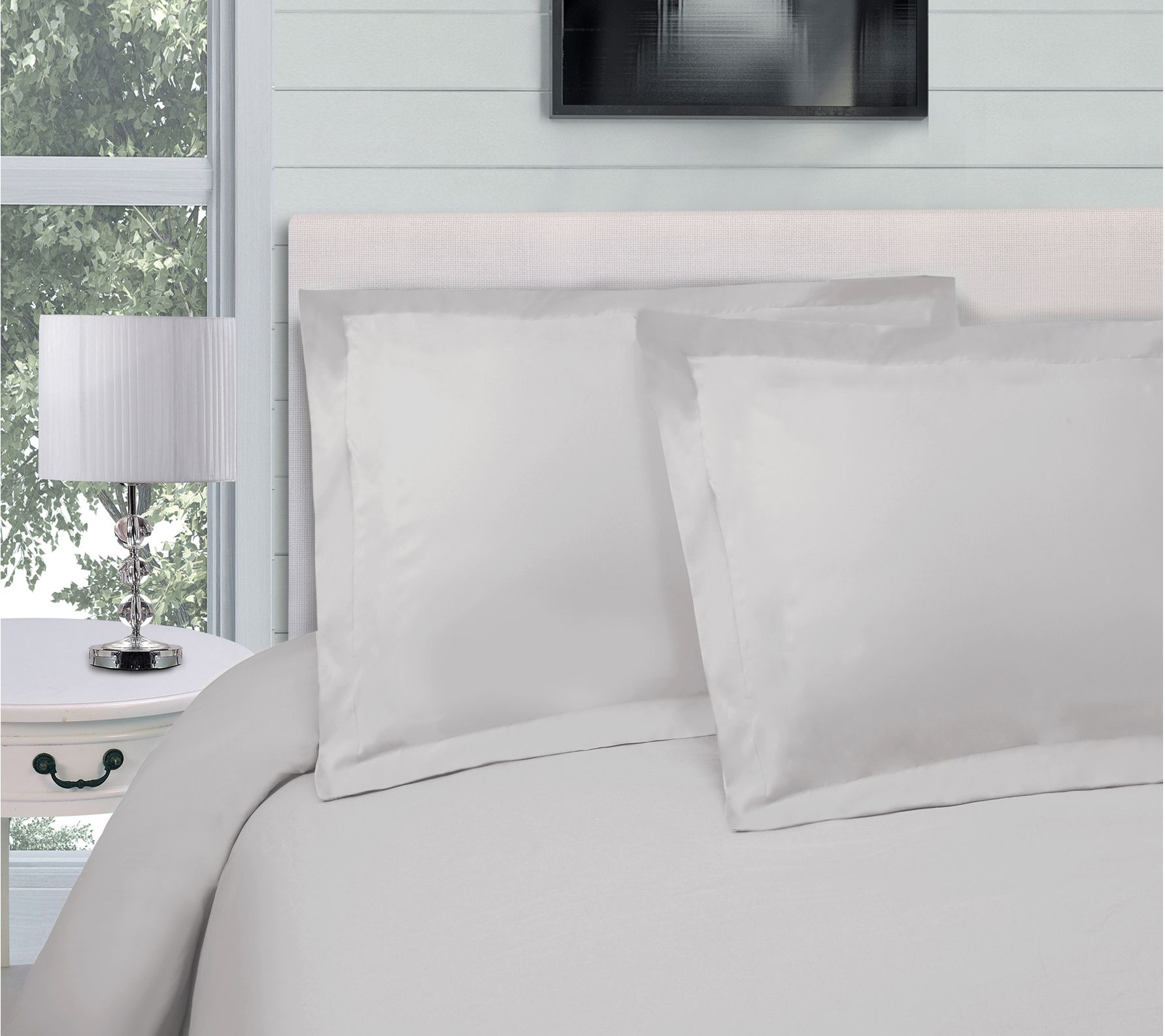 Superior 300-Th read Count Soli d Duvet Cover S et, Full/Queen