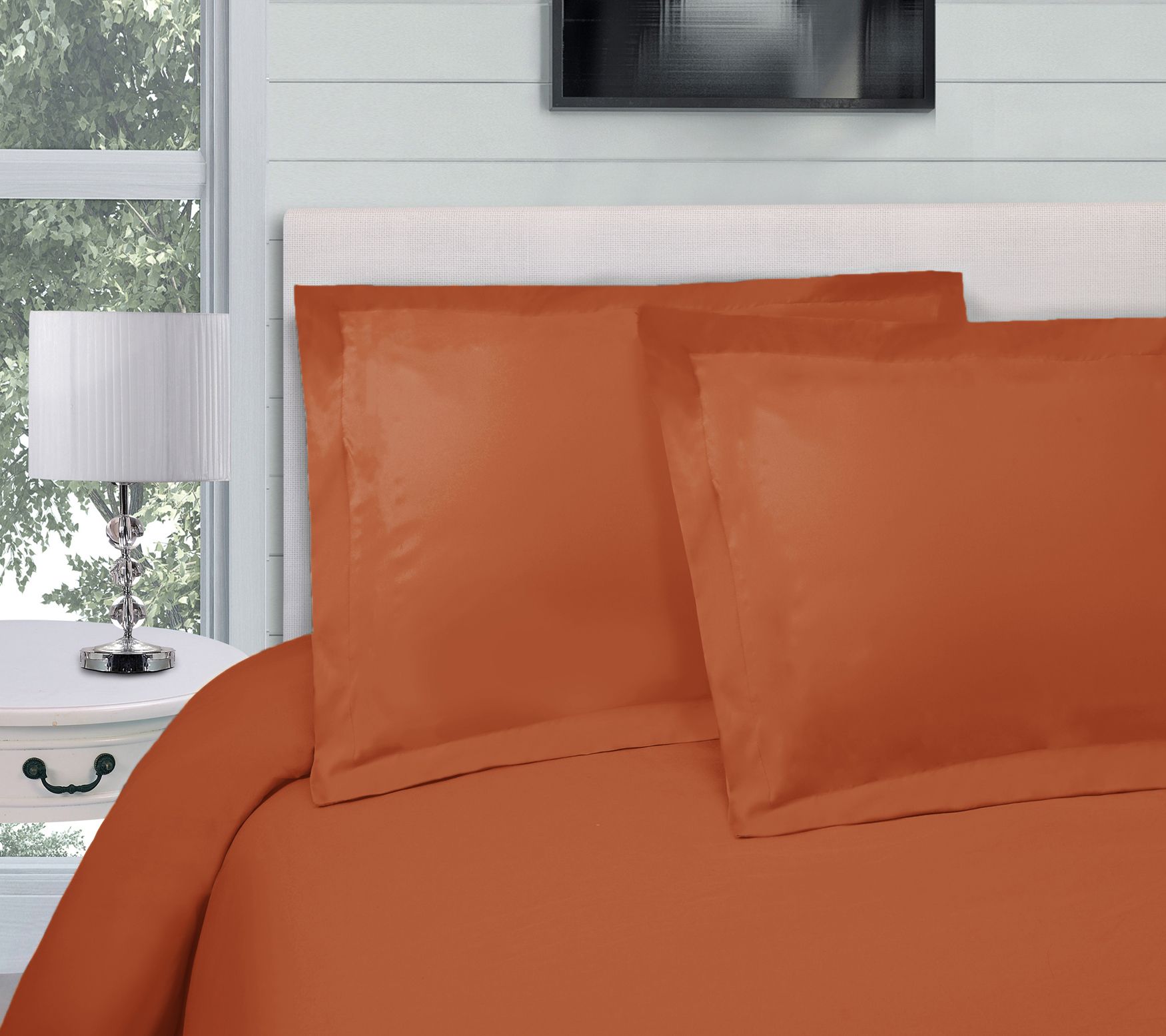 Superior 300-Th read Count Soli d Duvet Cover S et, Full/Queen